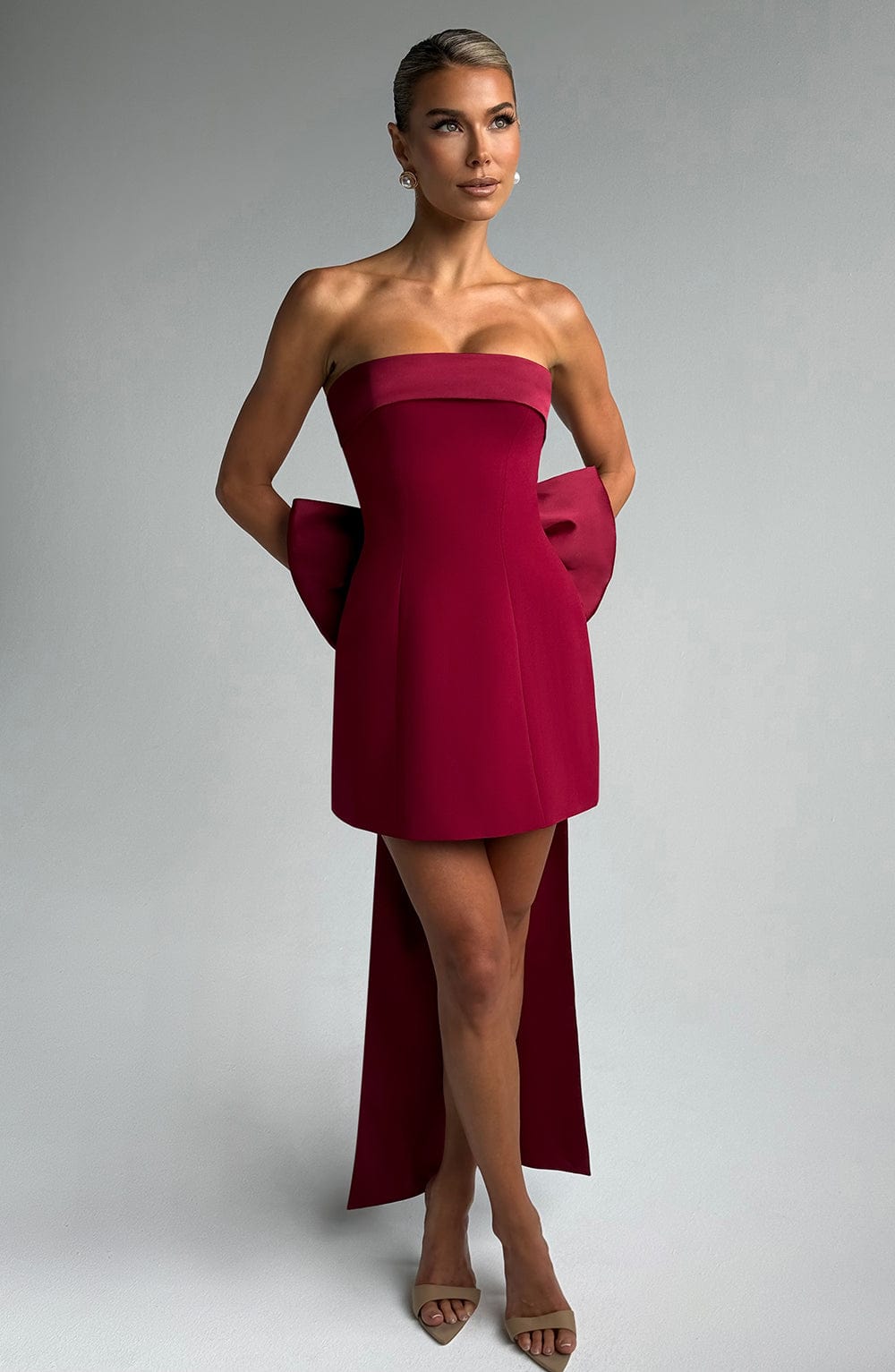 Bellamie Mini Dress in Wine