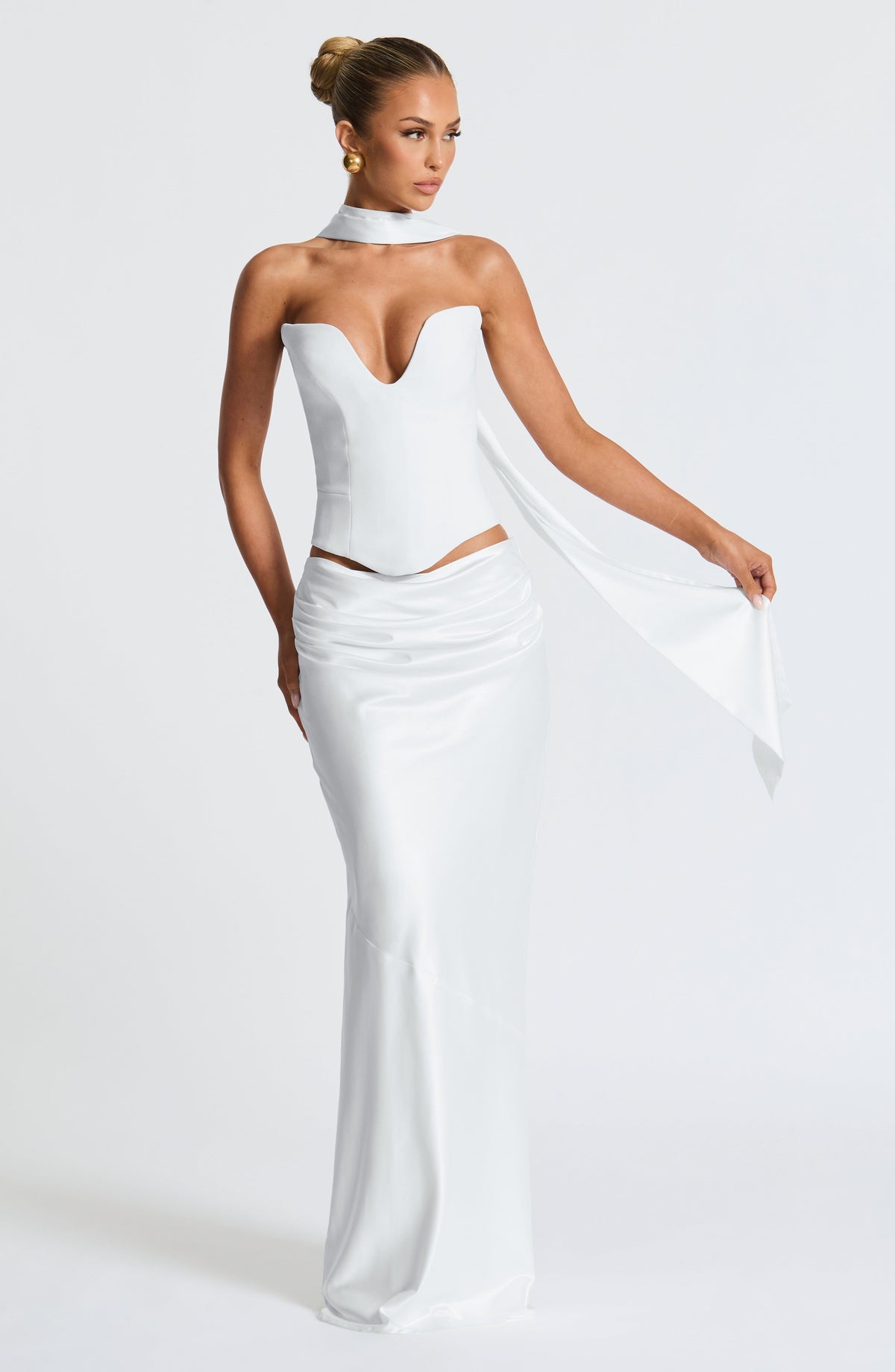 Bernadine Maxi Skirt in Ivory