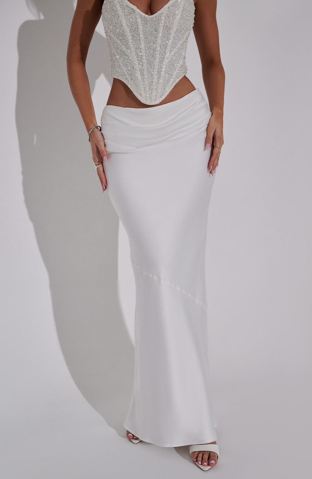 Bernadine Maxi Skirt in Ivory