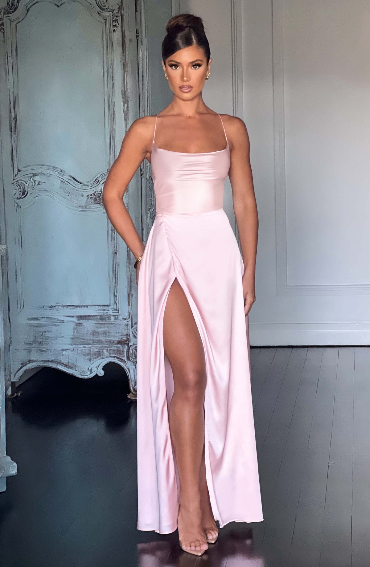 Bethania Maxi Dress in Blush