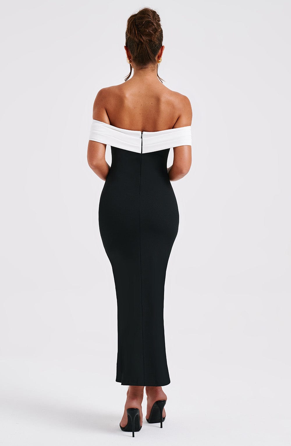Bexley Midi Dress in Black/White