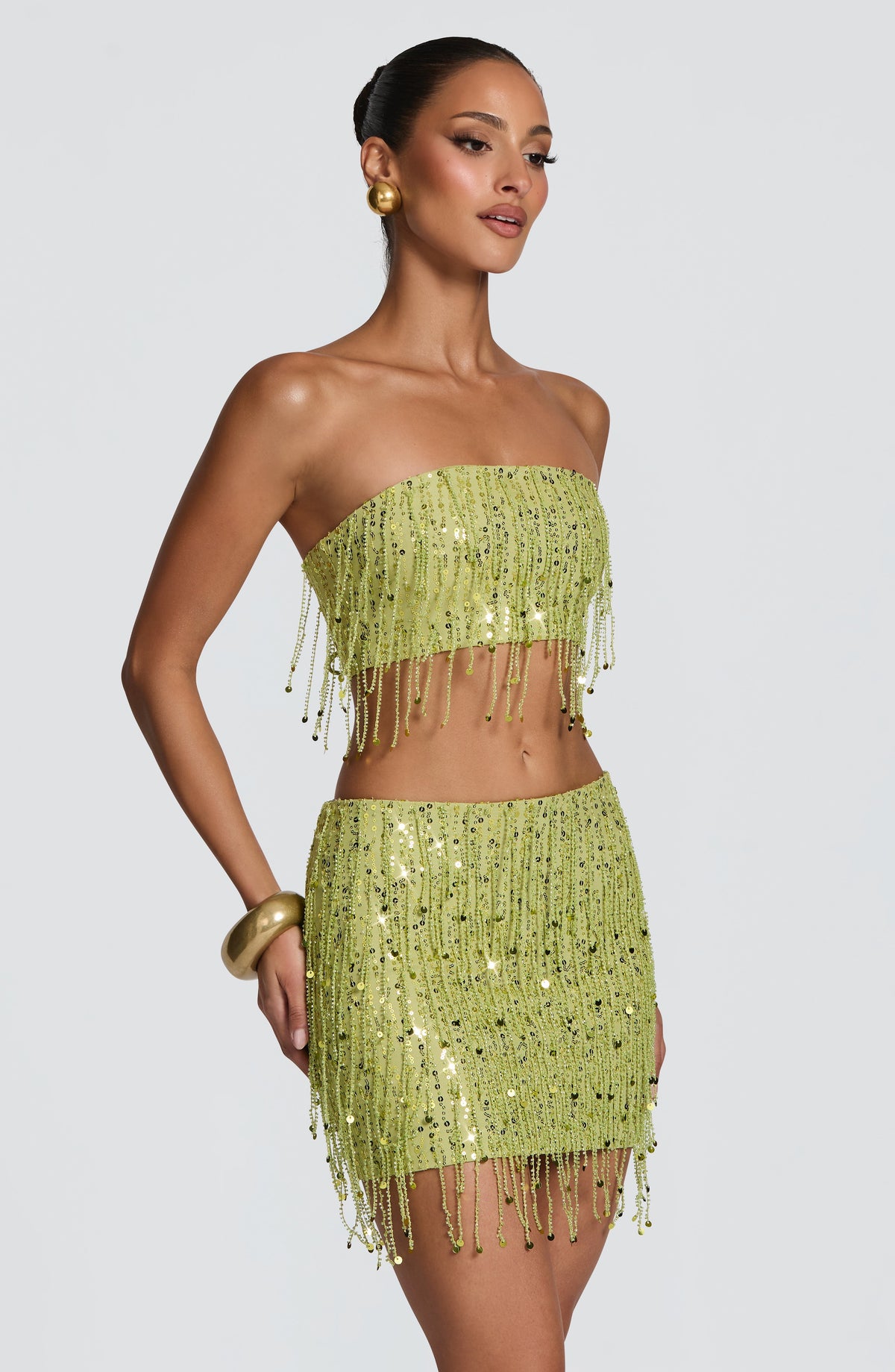 Blayne Mini Skirt in Olive