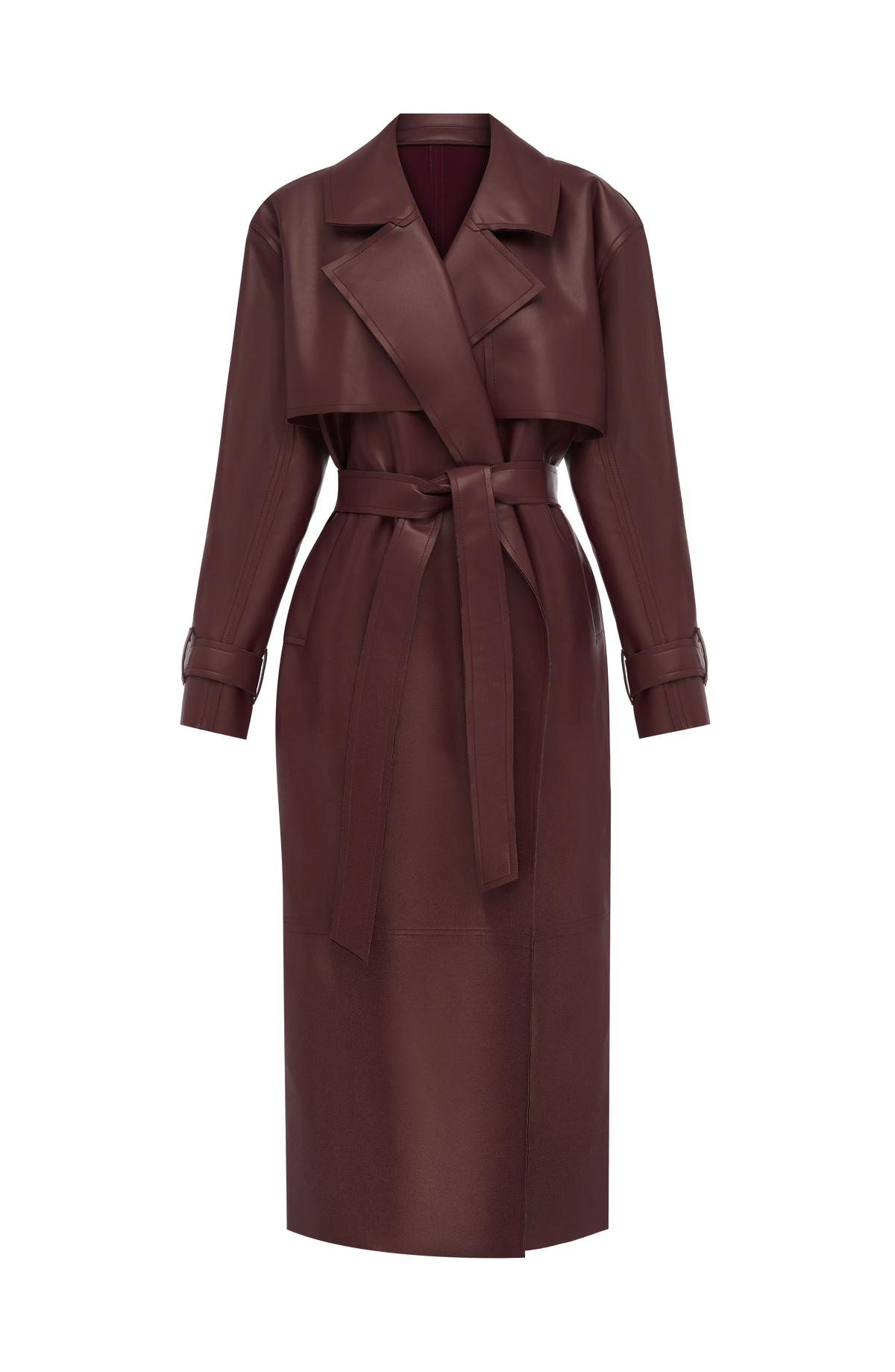 Brigitte Trench Coat in Plum
