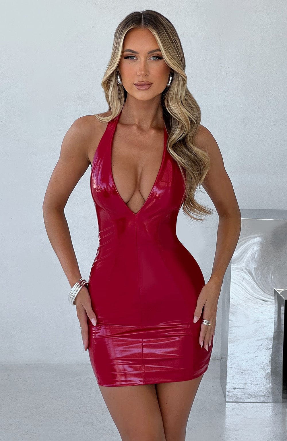 Brooklyn Mini Dress in Red