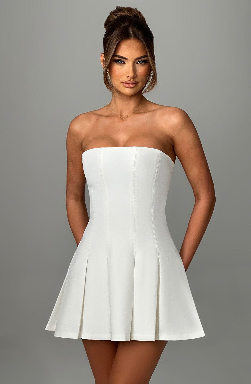 Bryony Mini Dress in Ivory