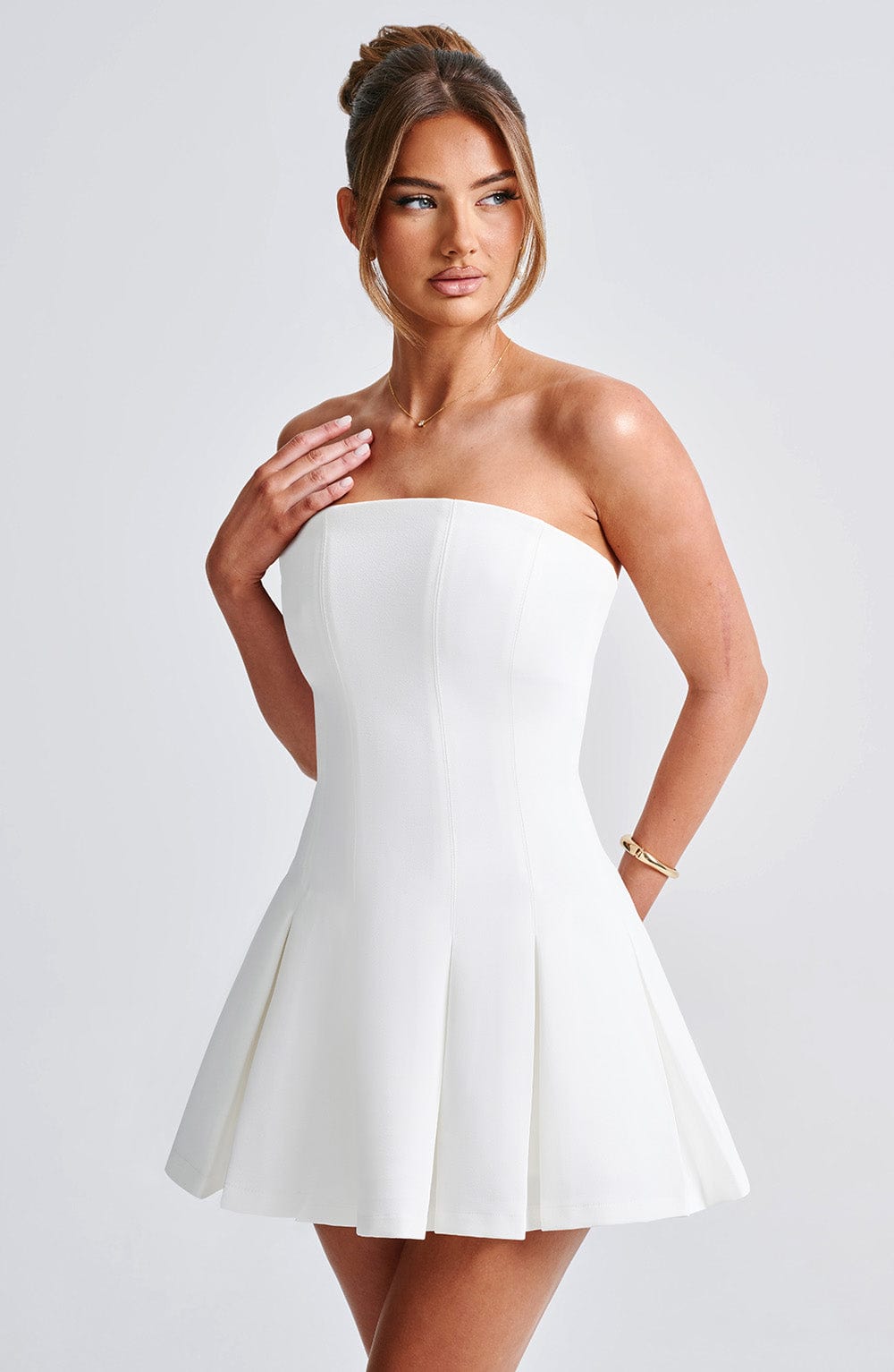 Bryony Mini Dress in Ivory