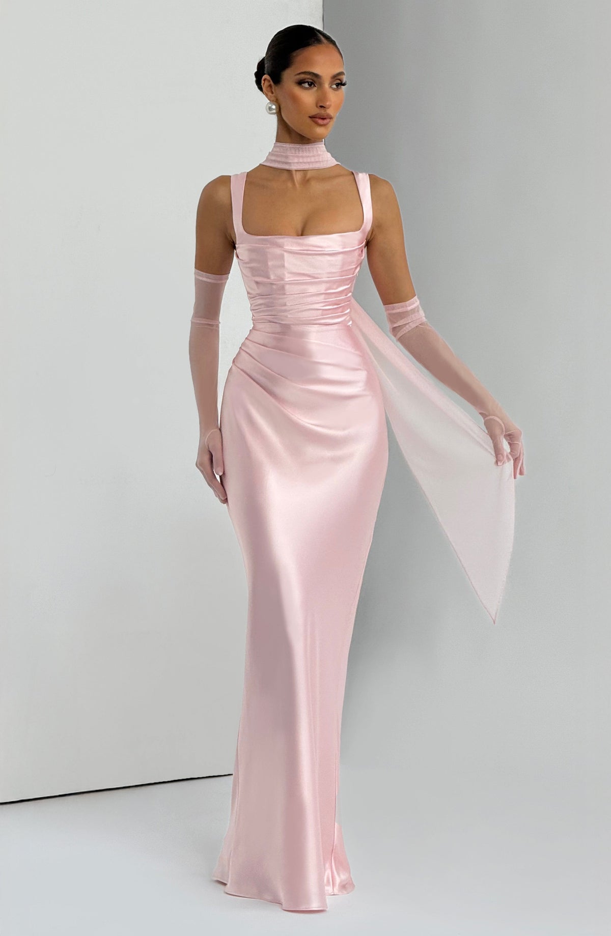 Calandra Maxi Dress in Blush