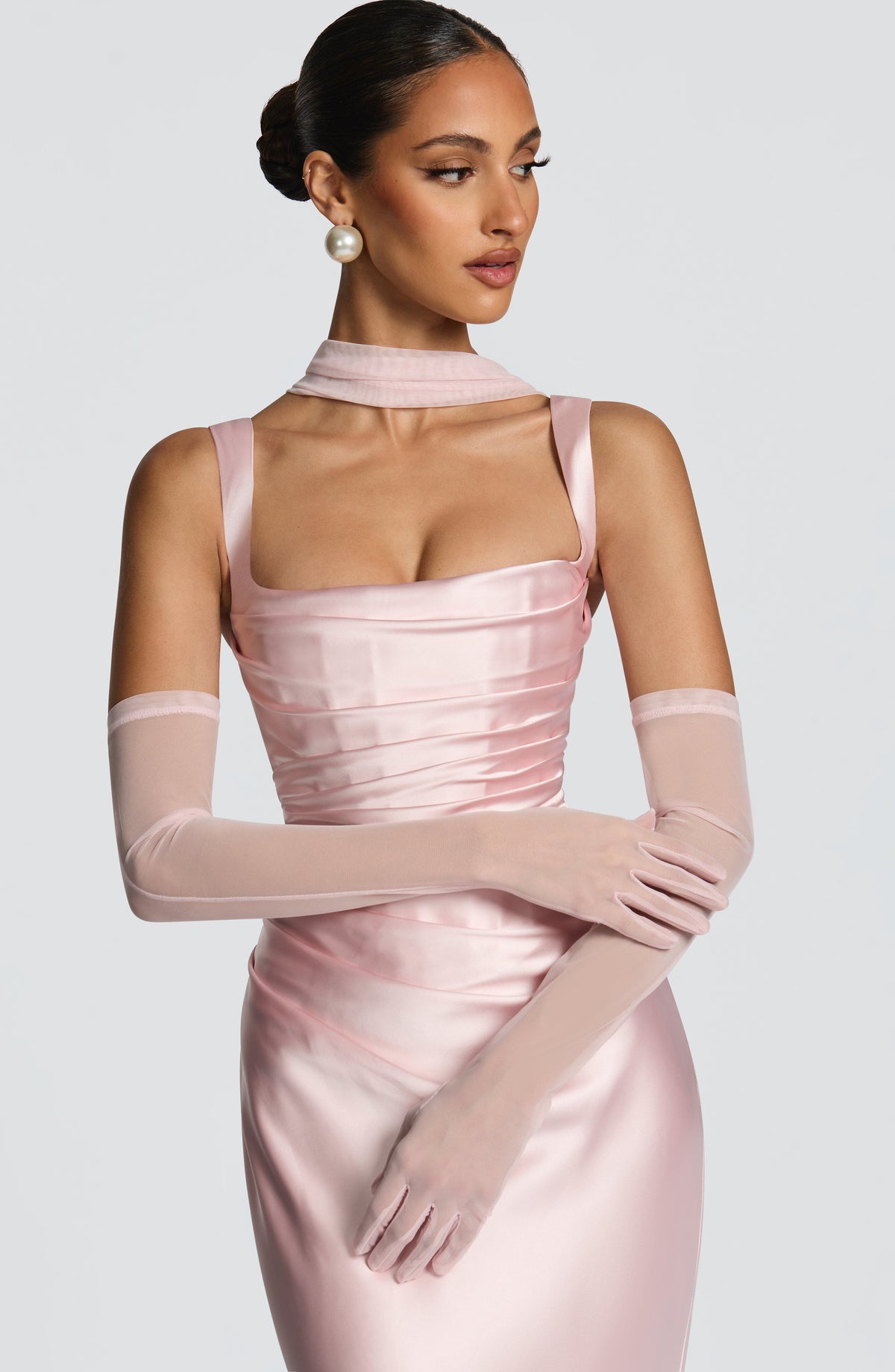 Calandra Maxi Dress in Blush