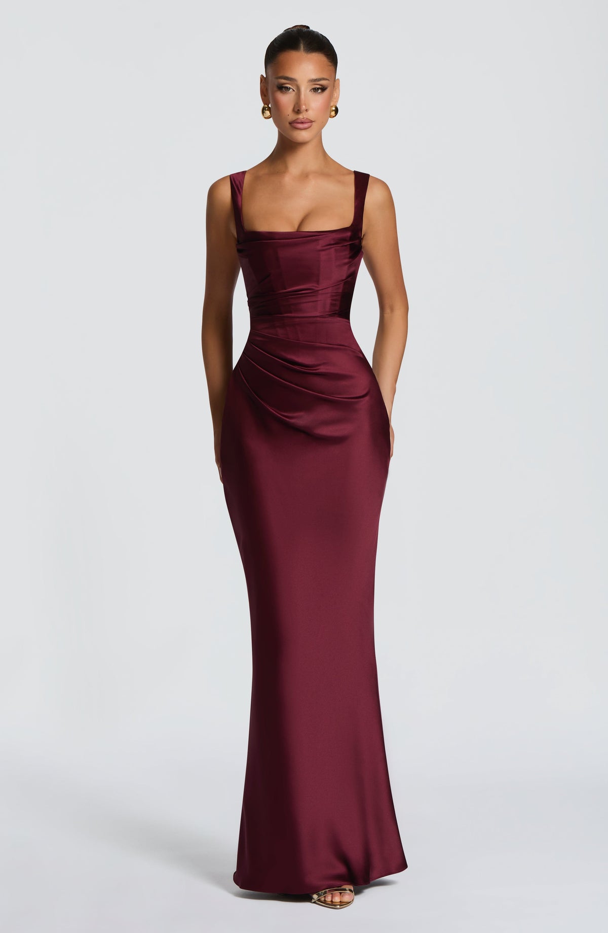 Calandra Maxi Dress in Cherry Lacquer