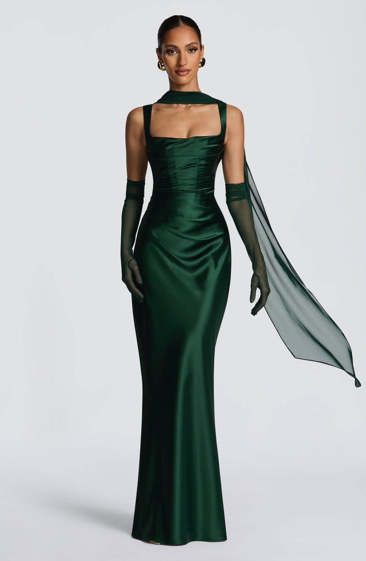 Calandra Maxi Dress in Emerald