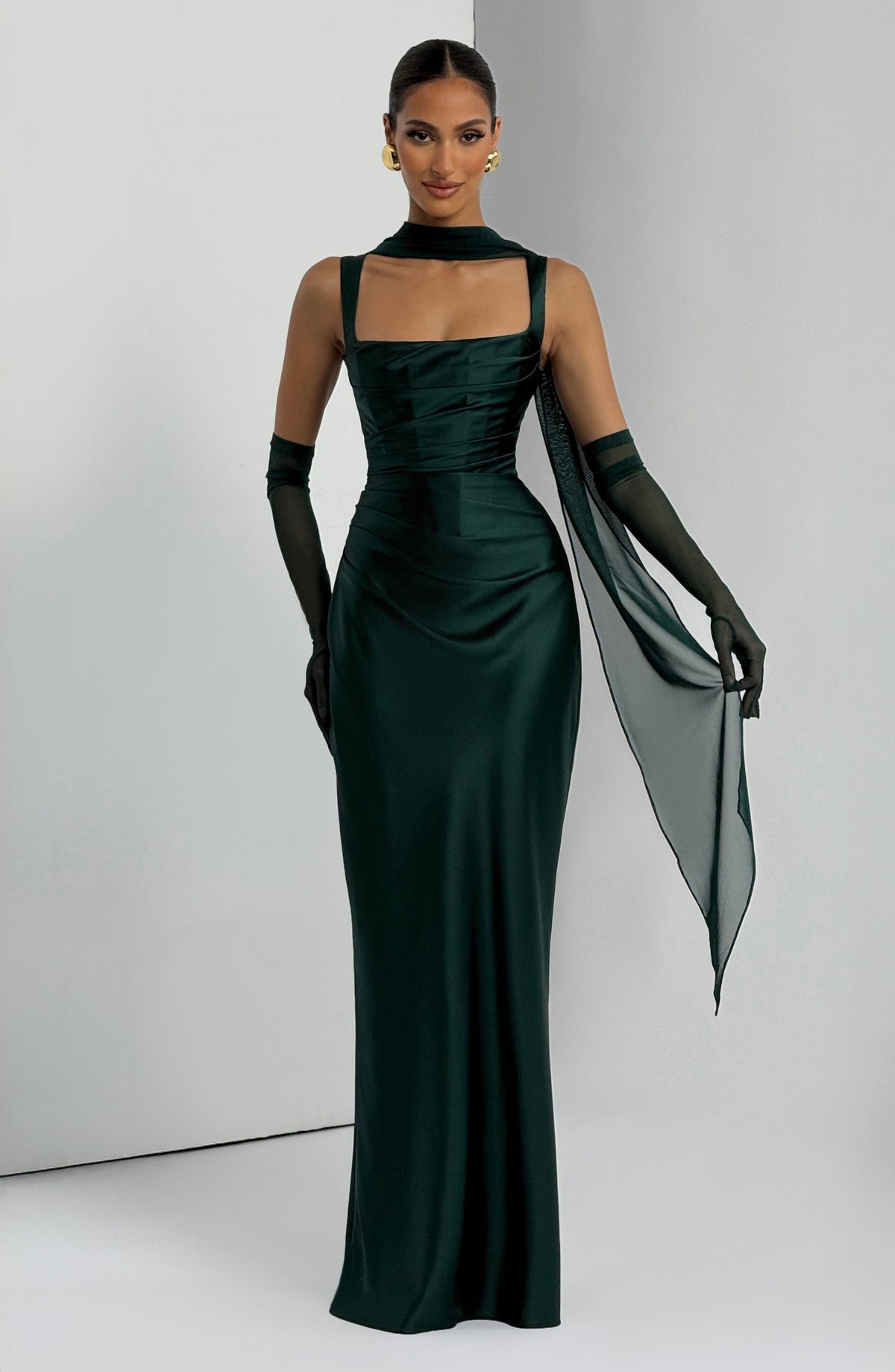 Calandra Maxi Dress in Emerald