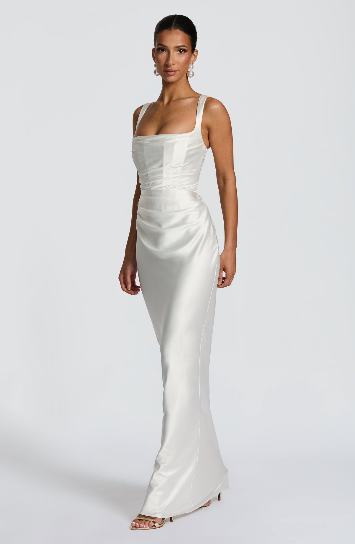 Calandra Maxi Dress in Ivory