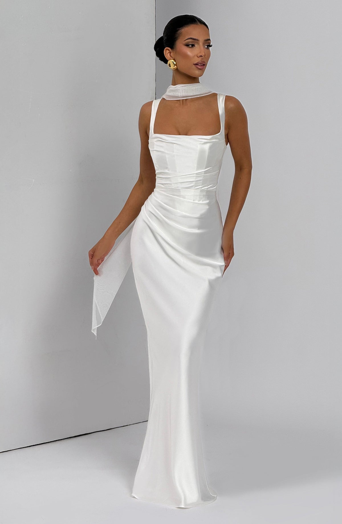 Calandra Maxi Dress in Ivory