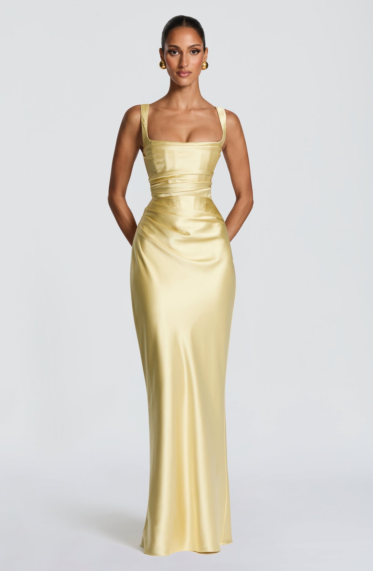 Calandra Maxi Dress in Lemon