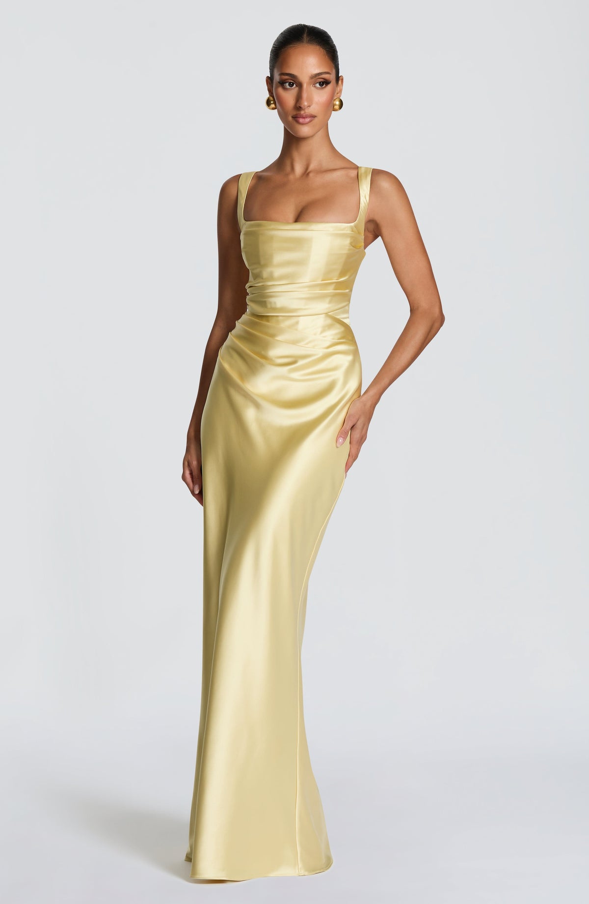 Calandra Maxi Dress in Lemon