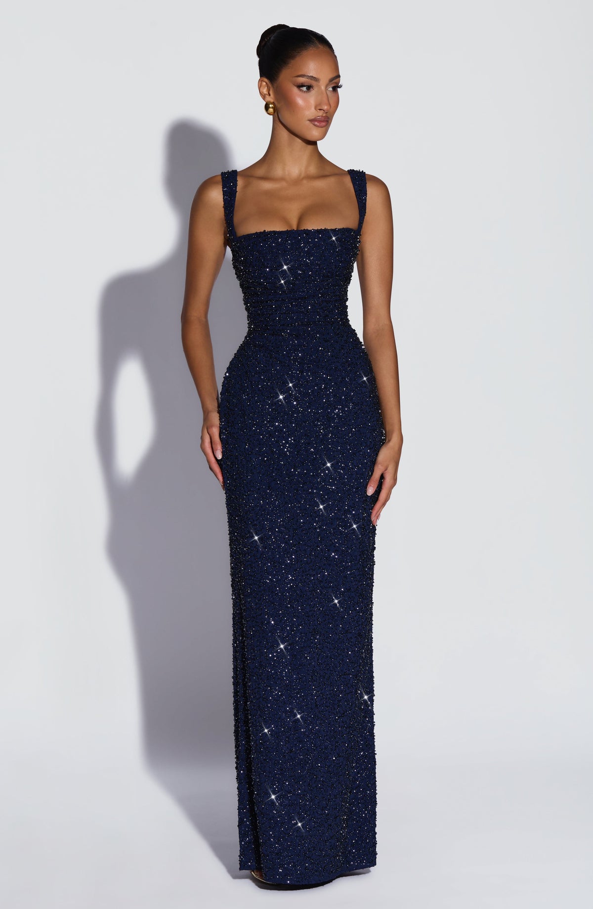 Calandra Maxi Dress in Navy Sparkle
