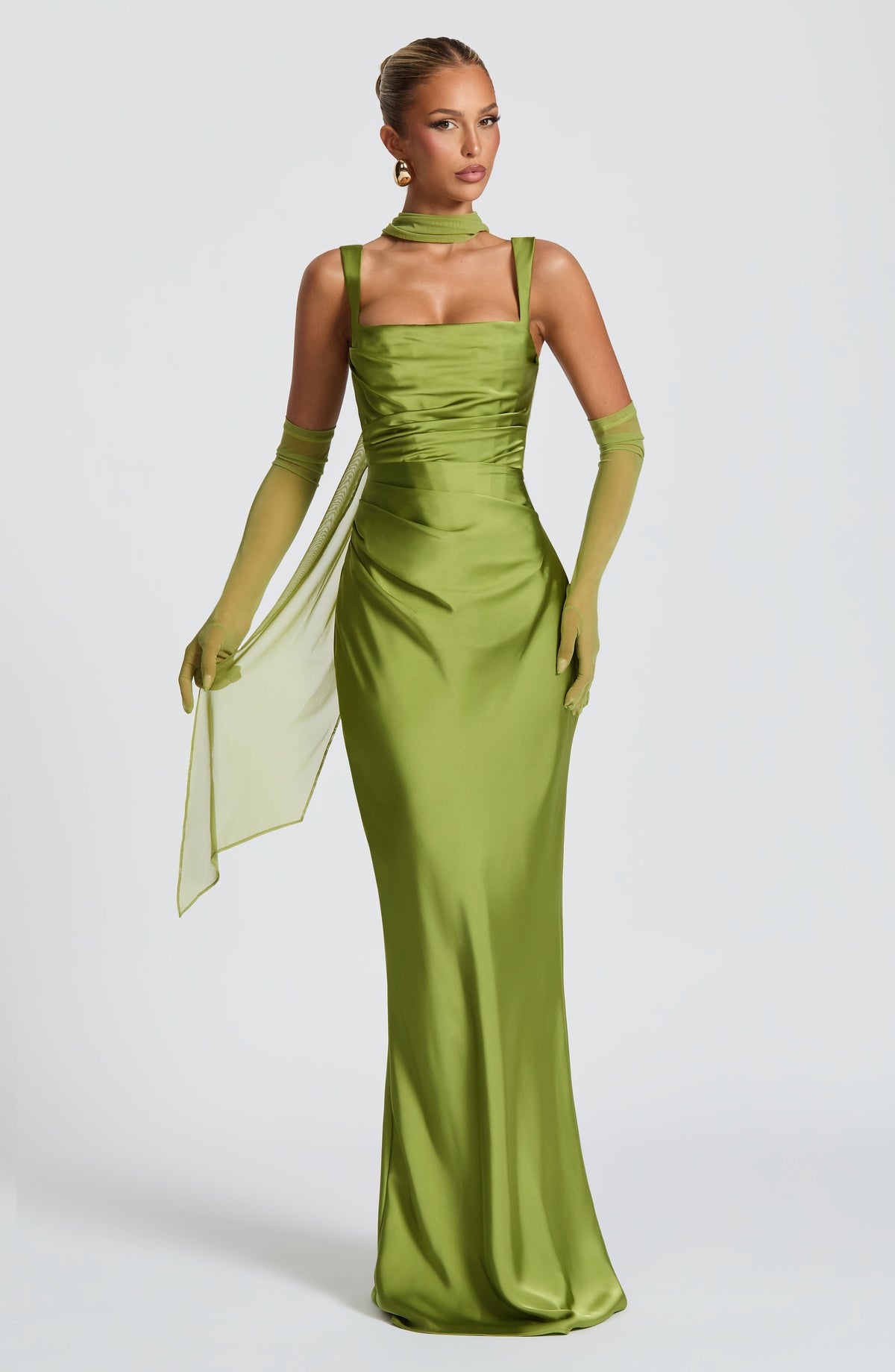 Calandra Maxi Dress in Olive