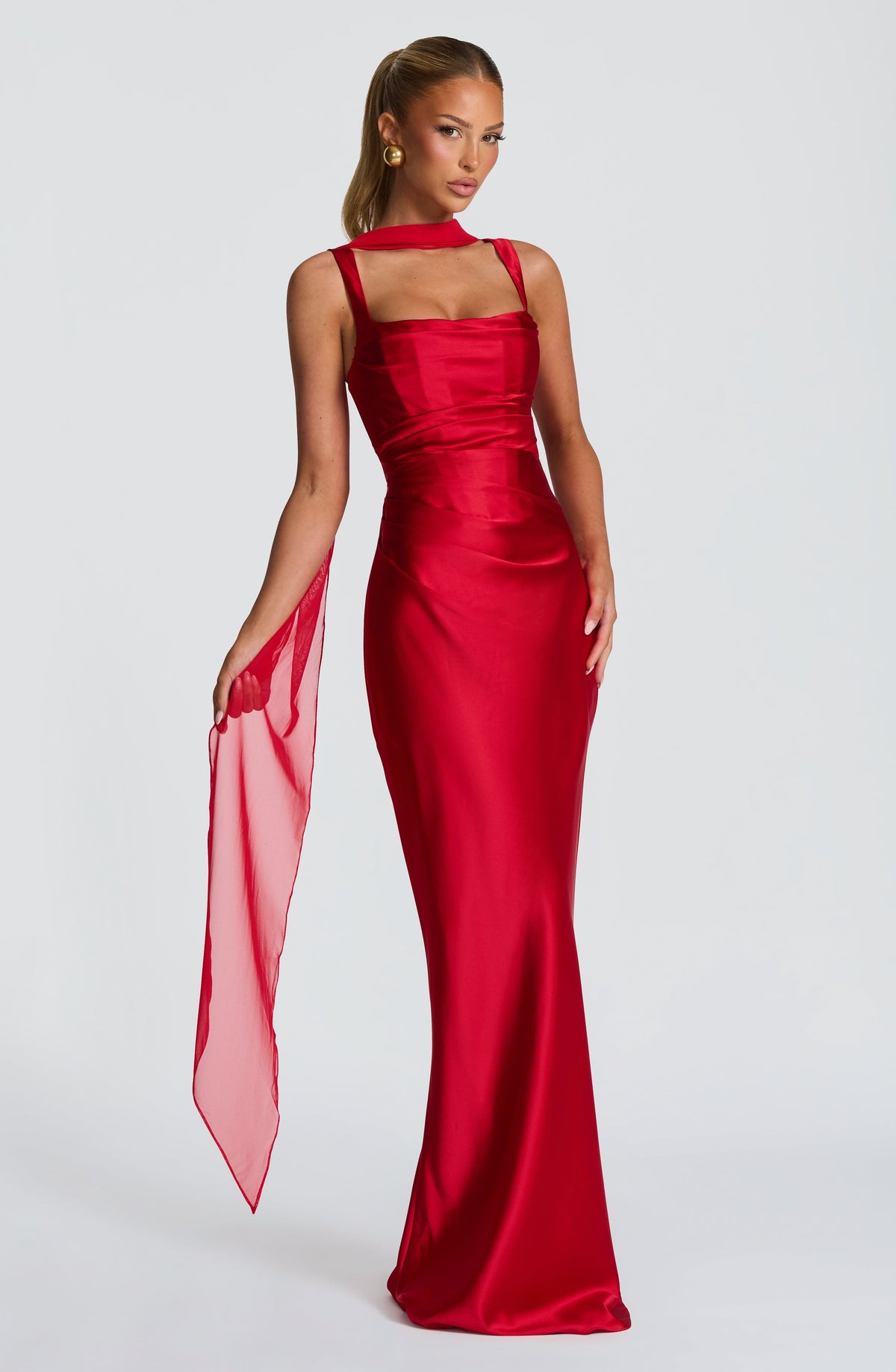 Calandra Maxi Dress in Red