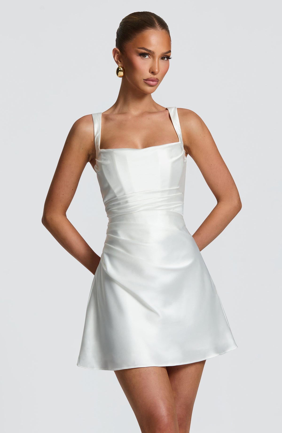 Calandria Mini Dress in Ivory