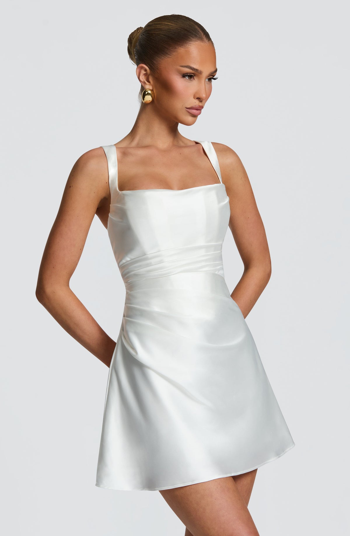 Calandria Mini Dress in Ivory