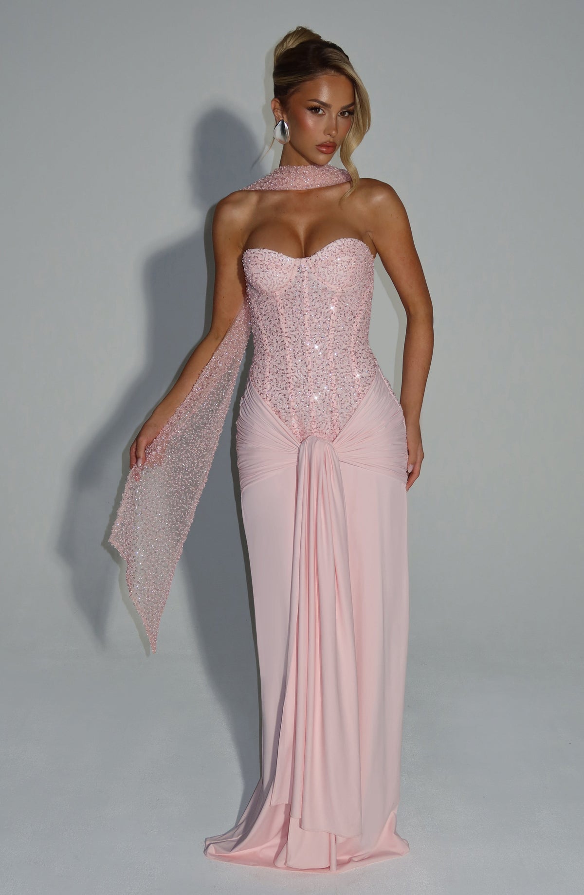 Carina Maxi Dress in Blush