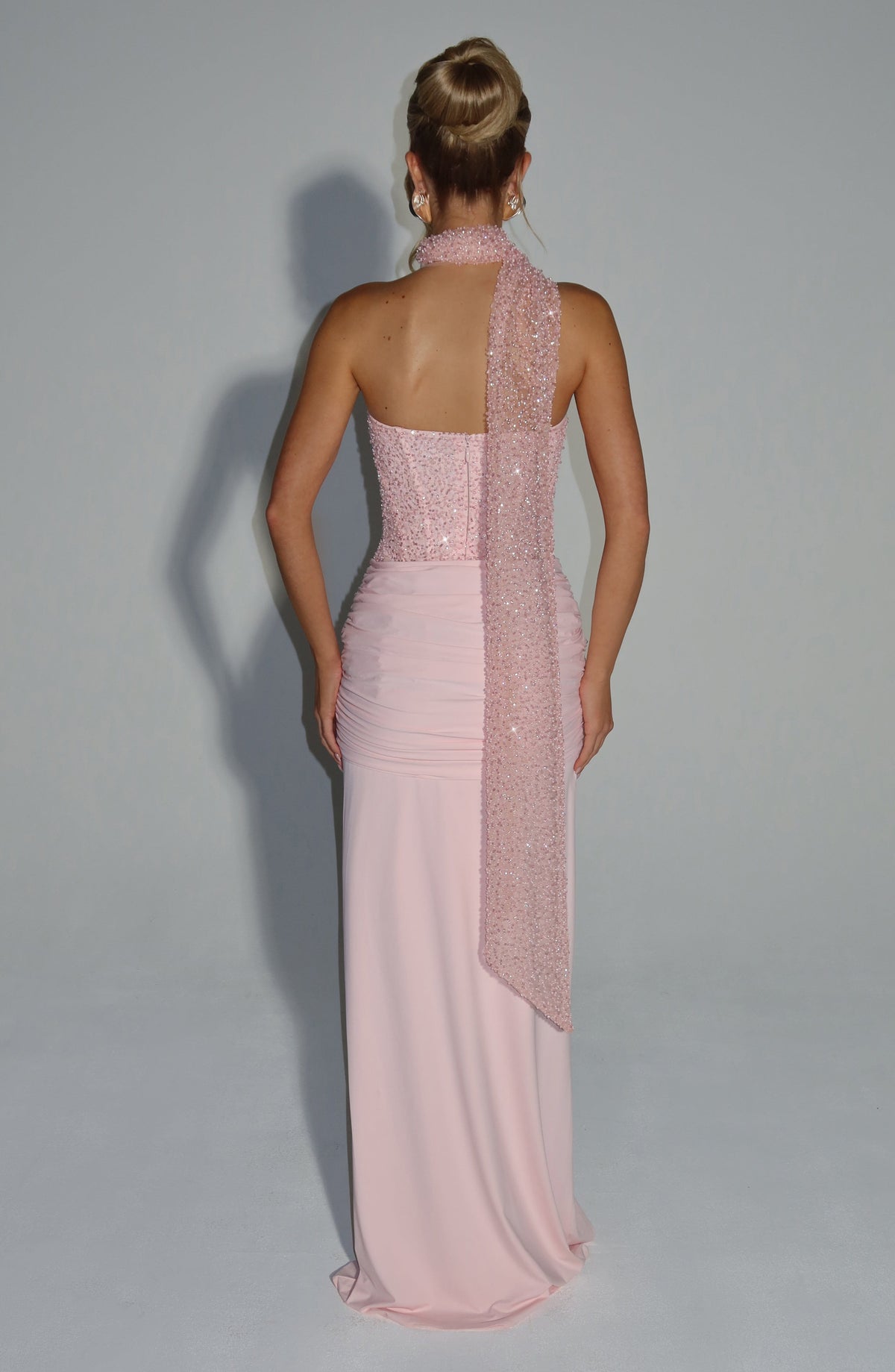 Carina Maxi Dress in Blush