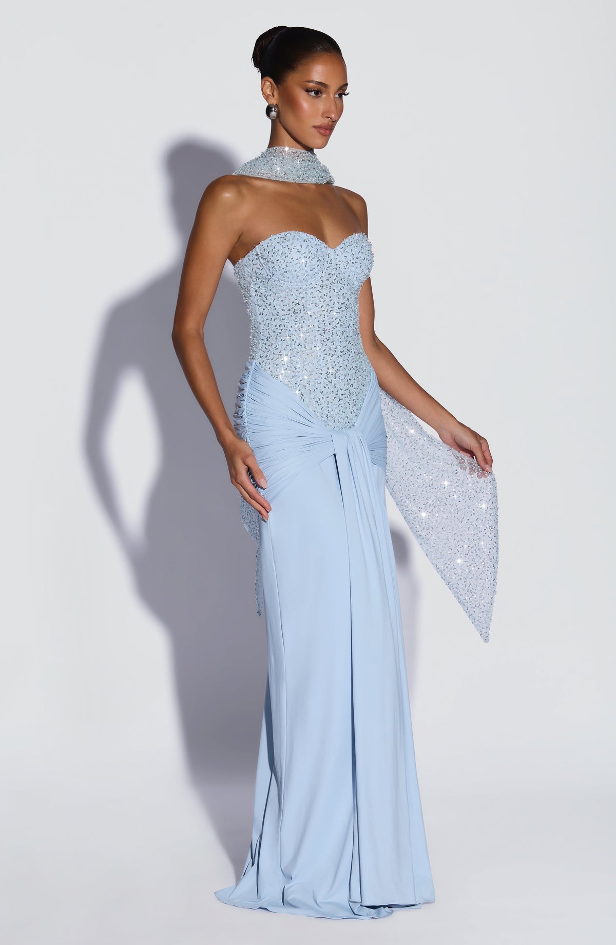 Carina Maxi Dress in Glacier Blue