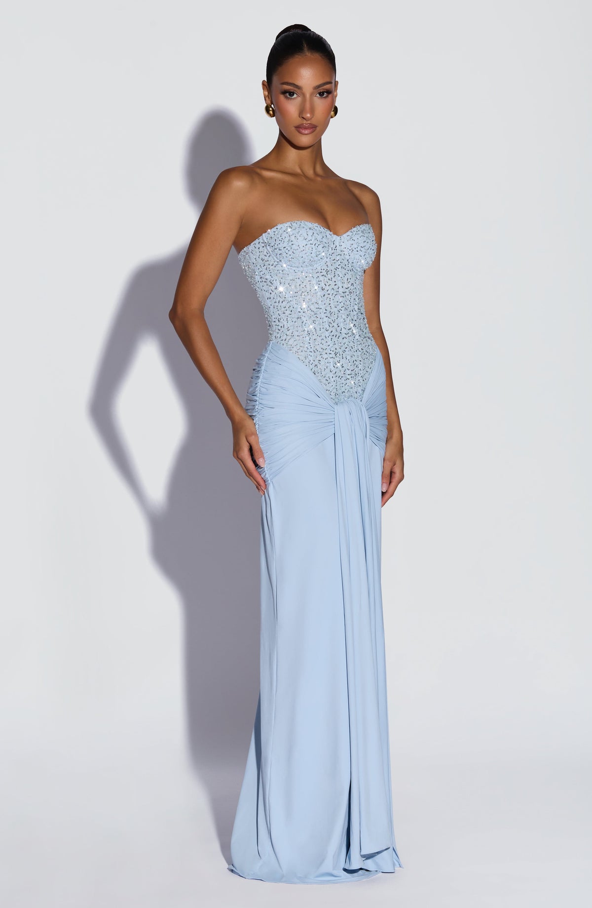 Carina Maxi Dress in Glacier Blue
