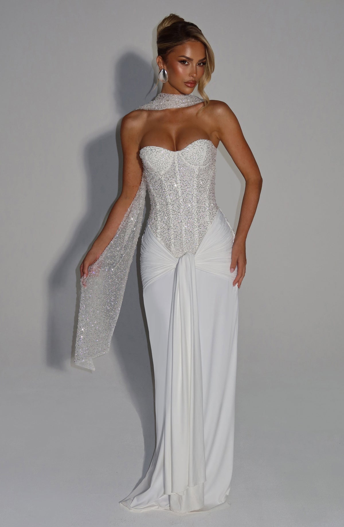 Carina Maxi Dress in Ivory