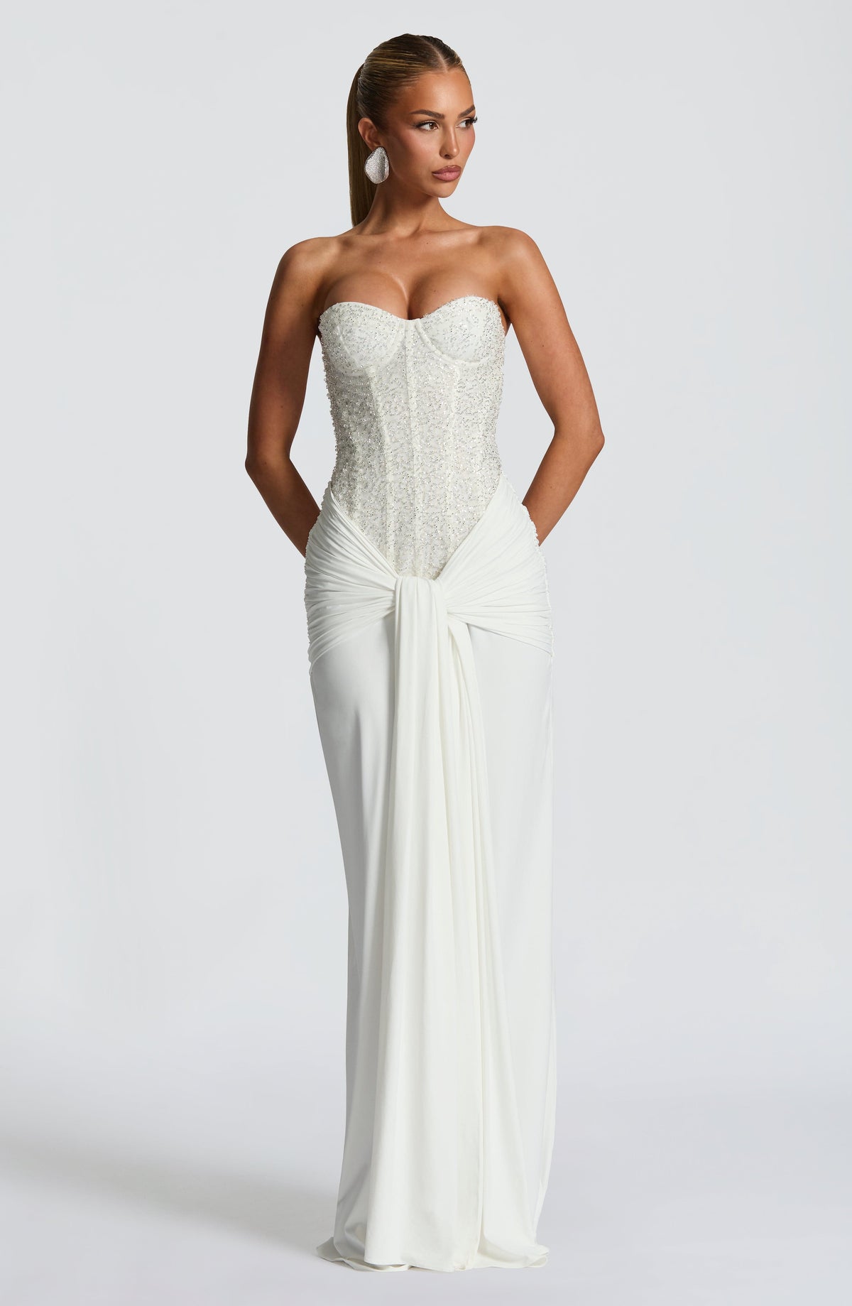Carina Maxi Dress in Ivory