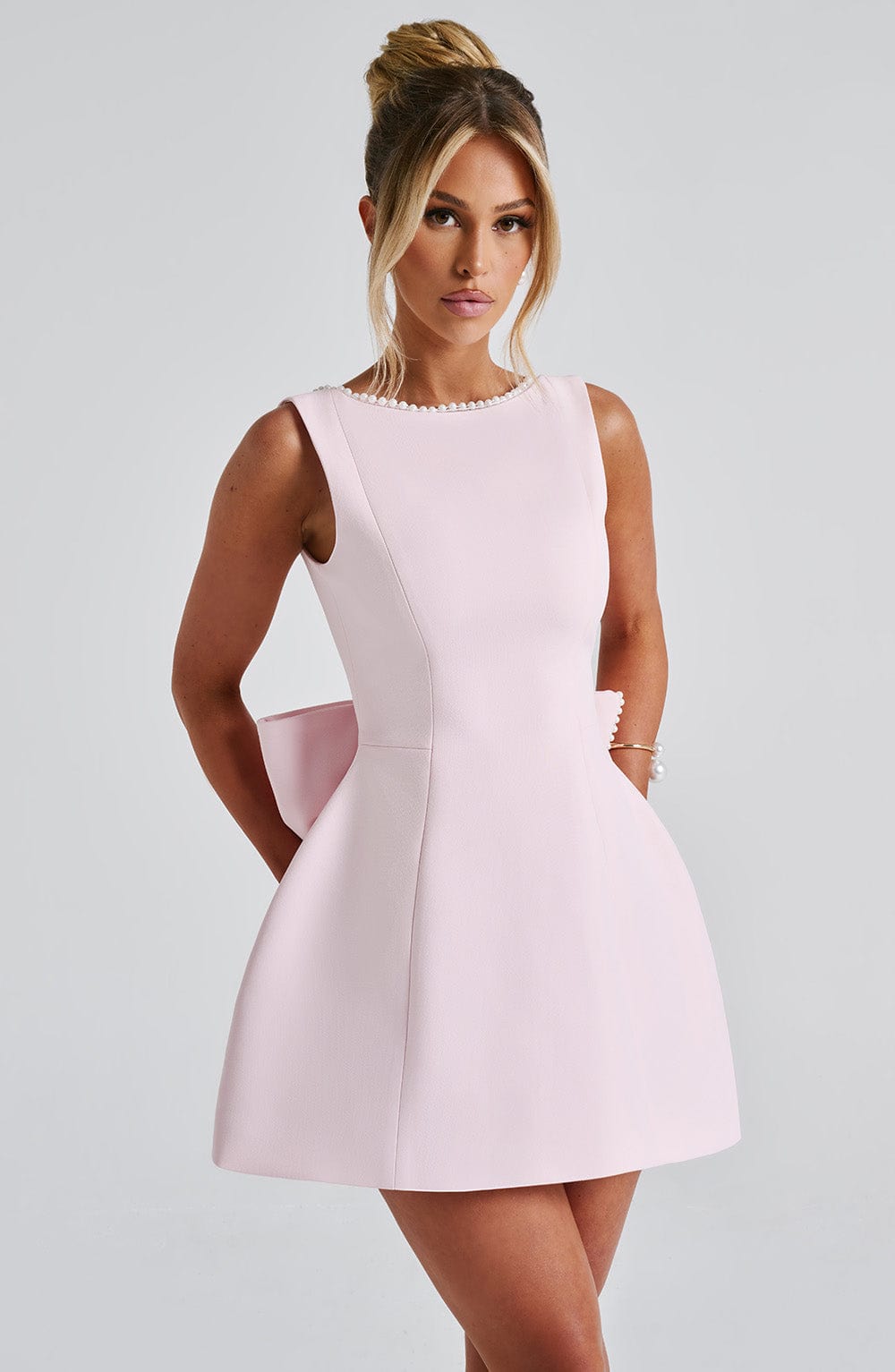 Carys Mini Dress in Blush