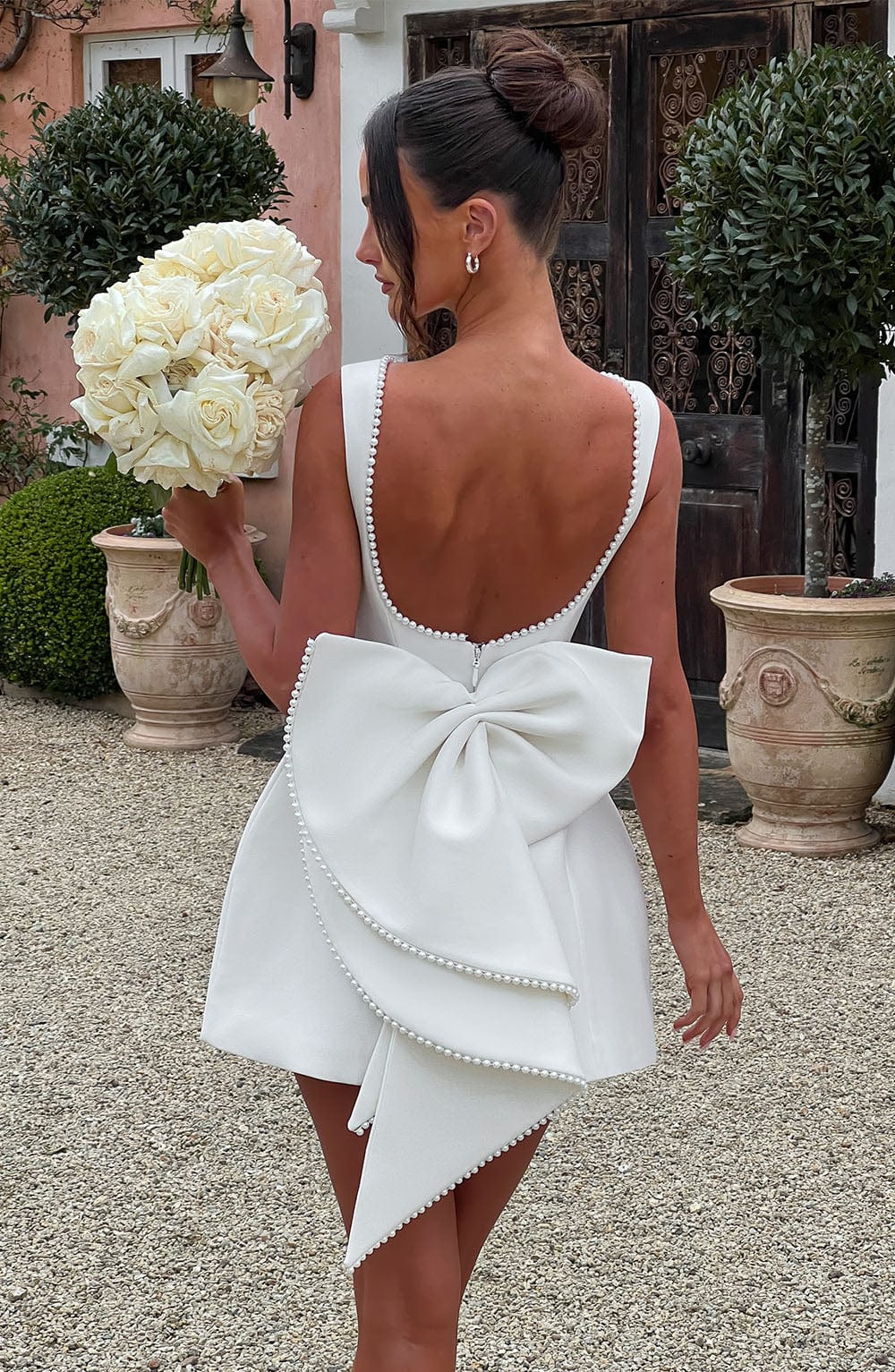 Carys Mini Dress in Ivory