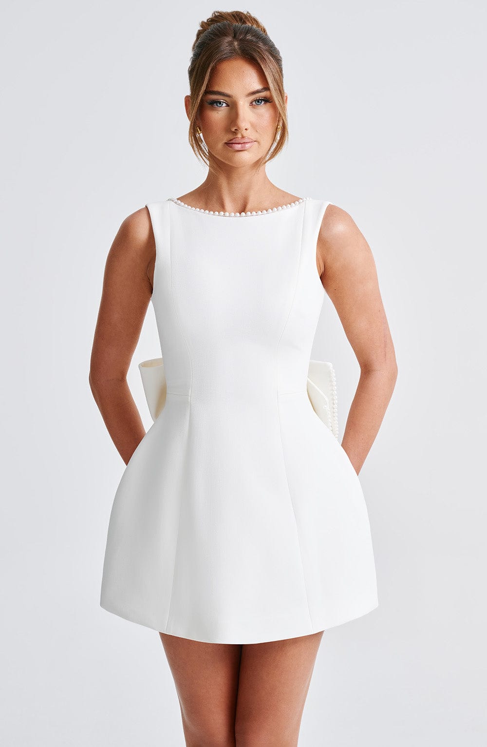 Carys Mini Dress in Ivory