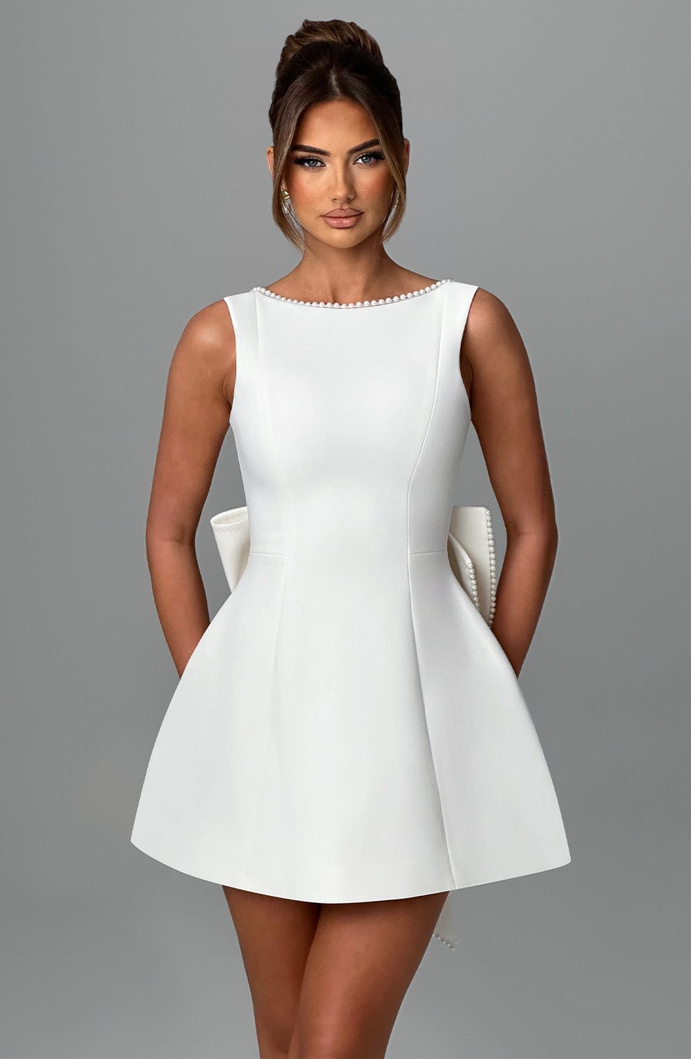 Carys Mini Dress in Ivory