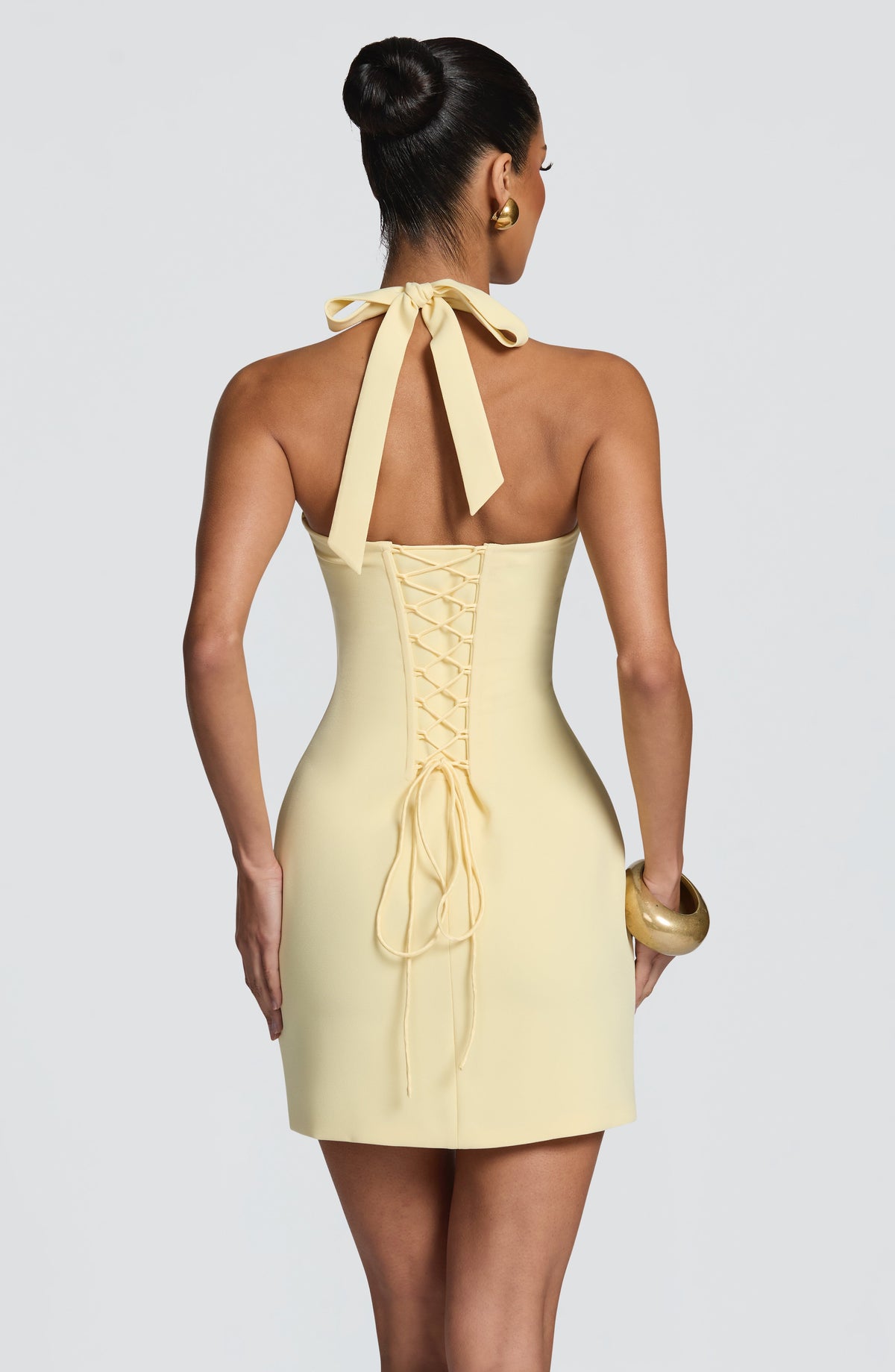 Cassara Mini Dress in Lemon