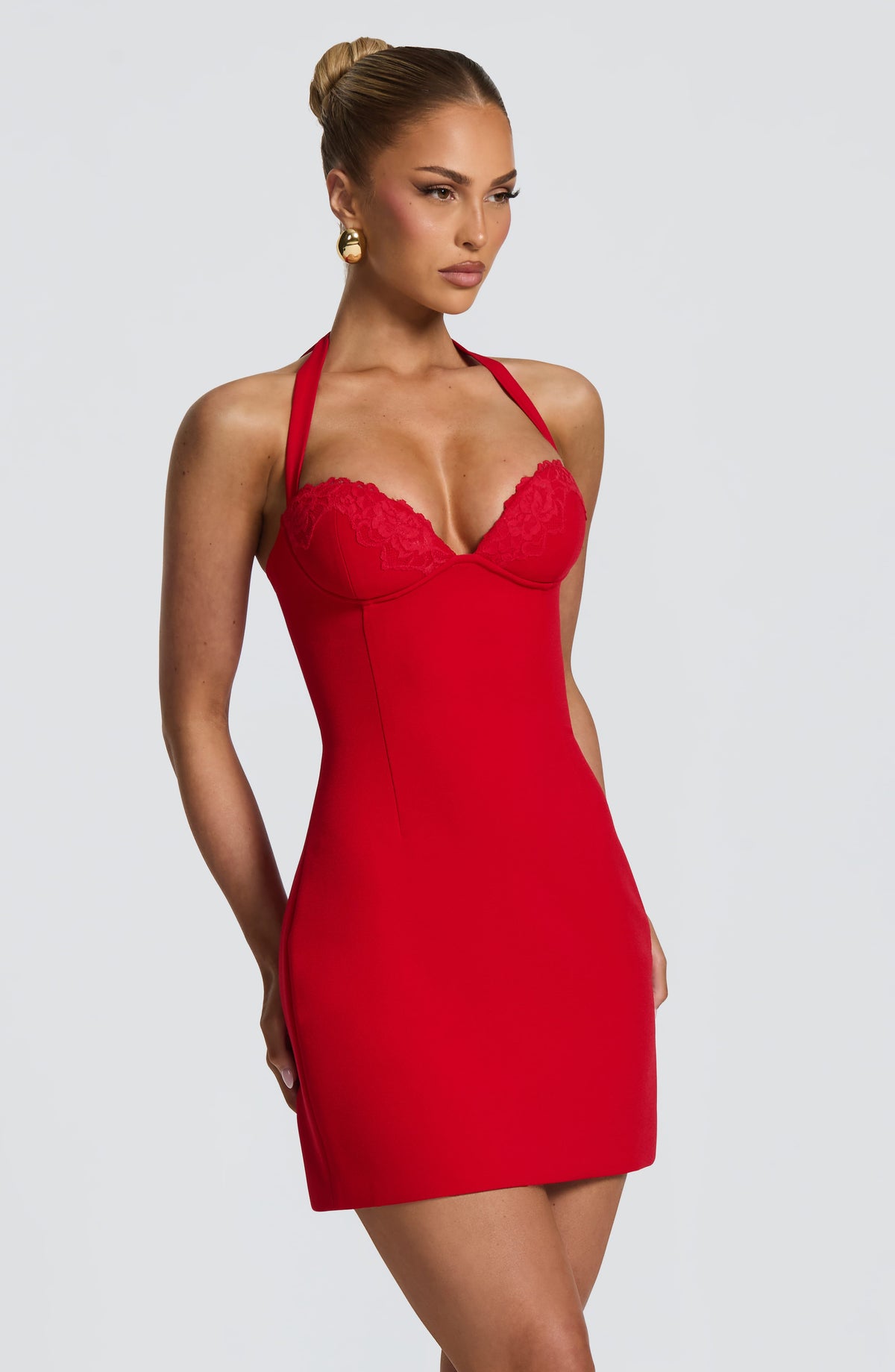 Cassara Mini Dress in Red