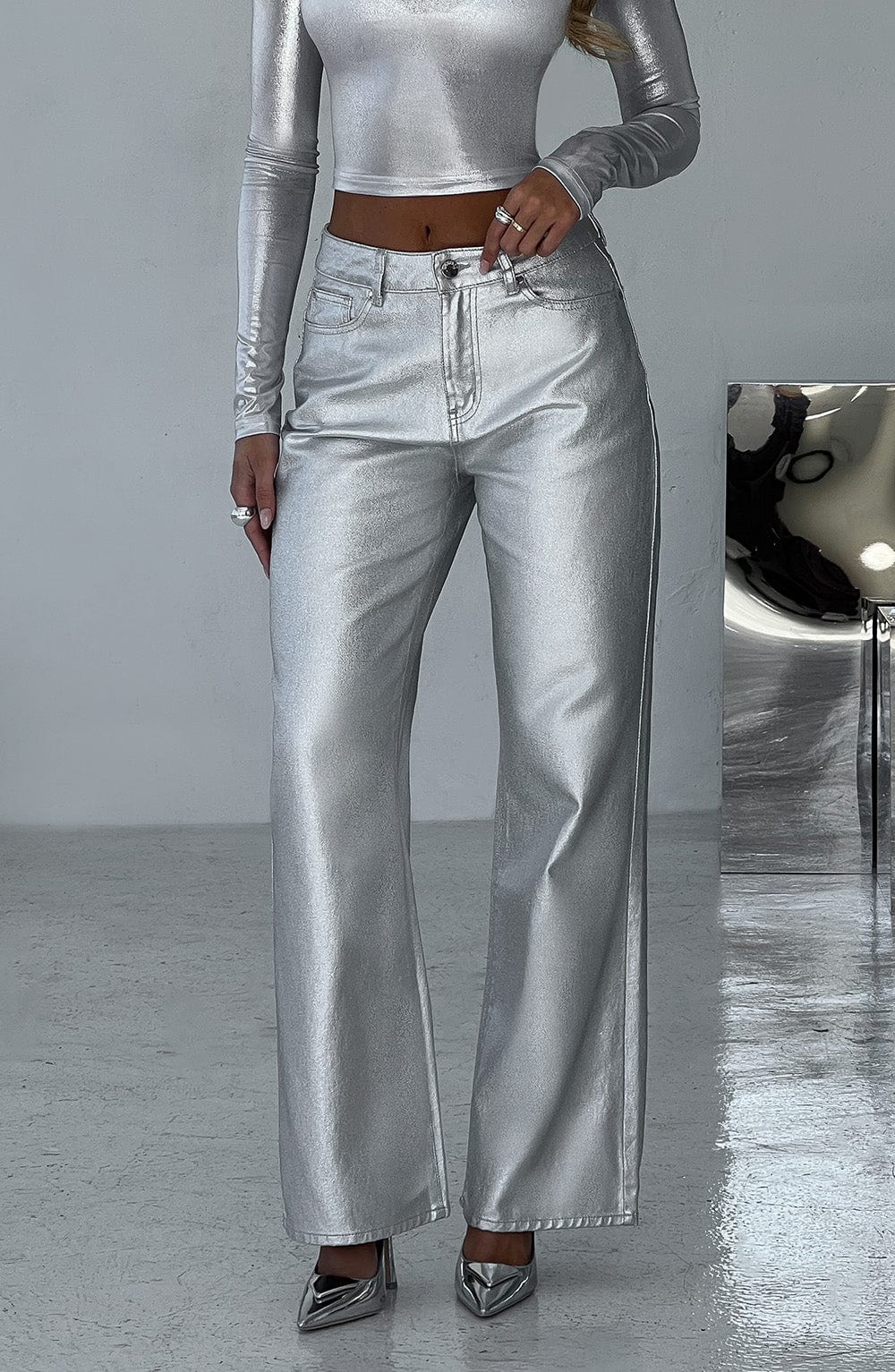 Cassidine Pants in Silver