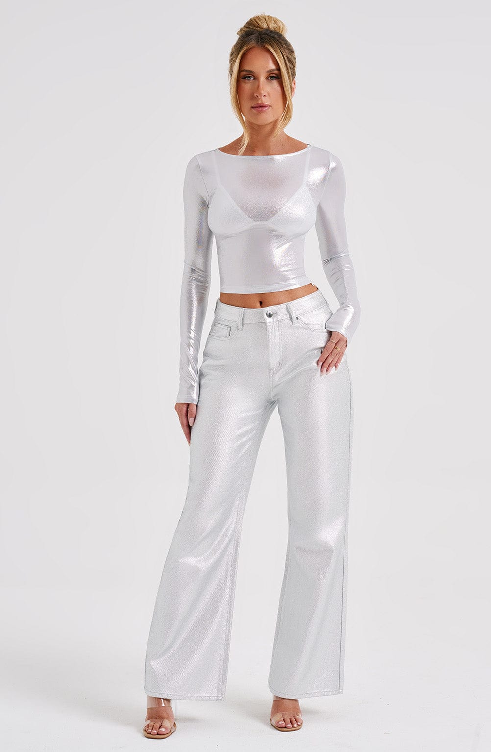 Cassidine Pants in Silver
