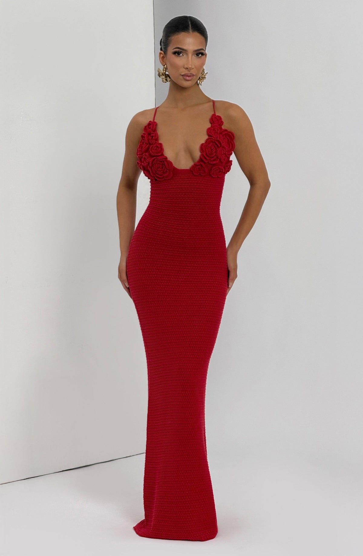Celanya Maxi Dress in Red