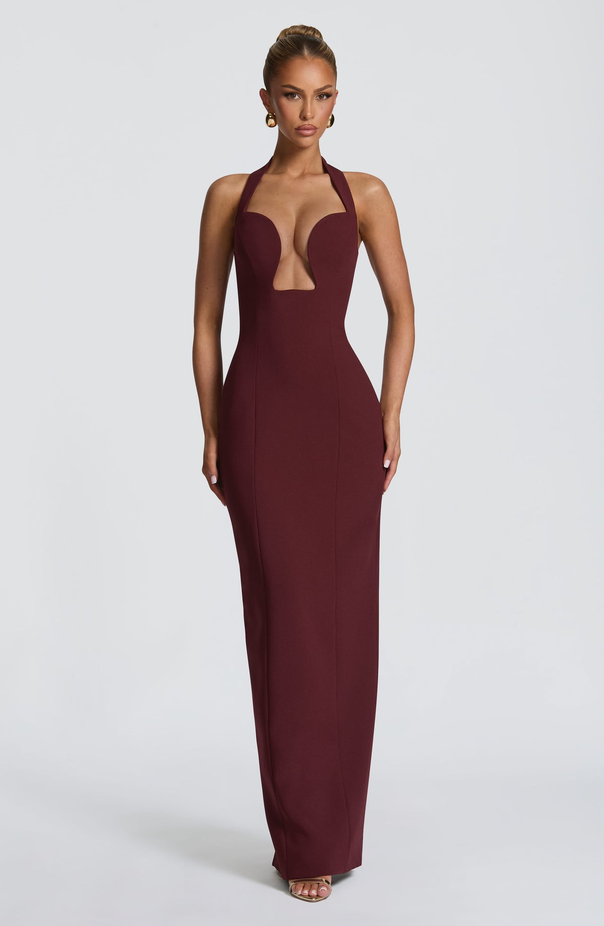 Charlotta Maxi Dress in Cherry Lacquer