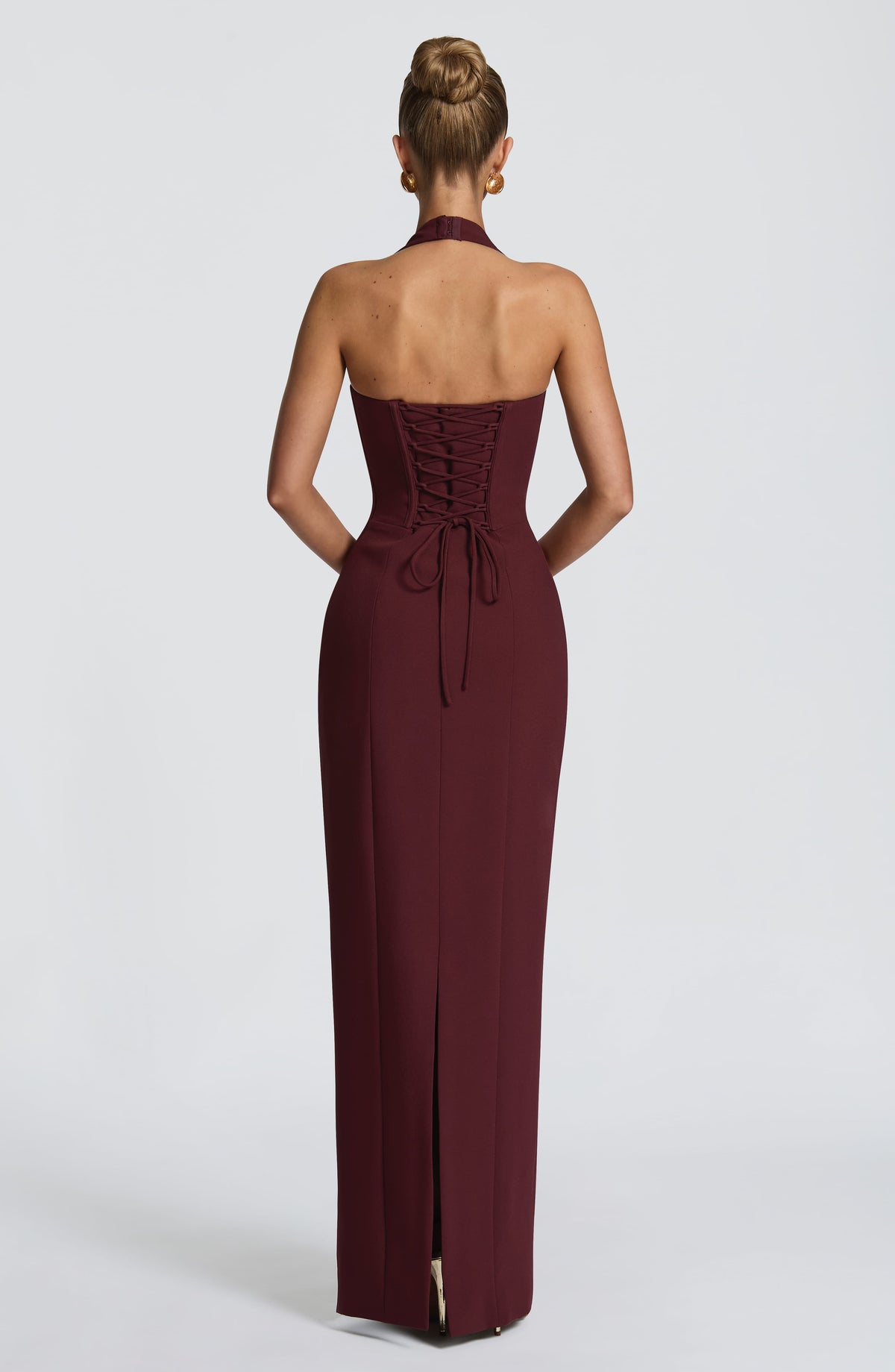 Charlotta Maxi Dress in Cherry Lacquer
