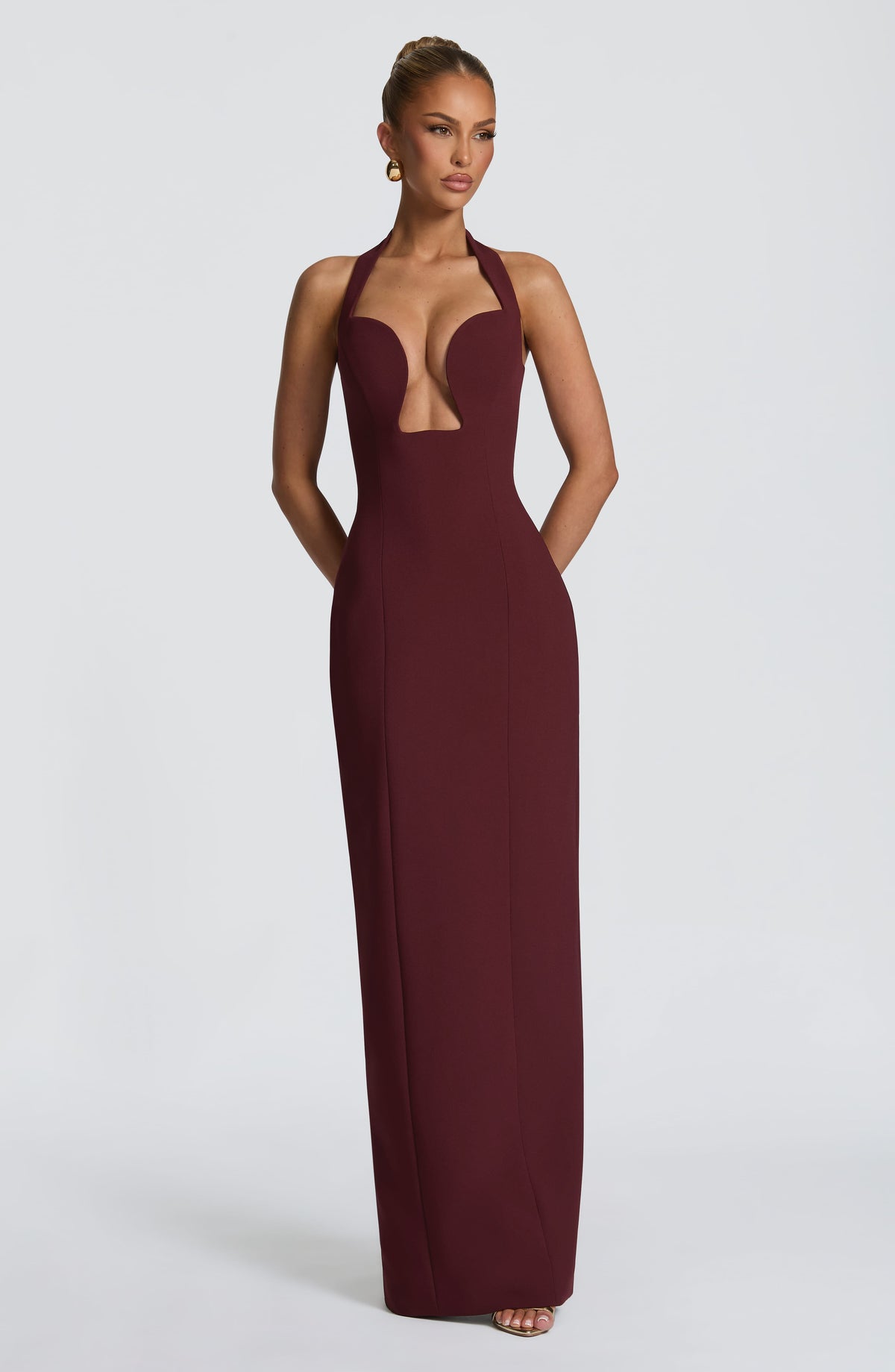Charlotta Maxi Dress in Cherry Lacquer