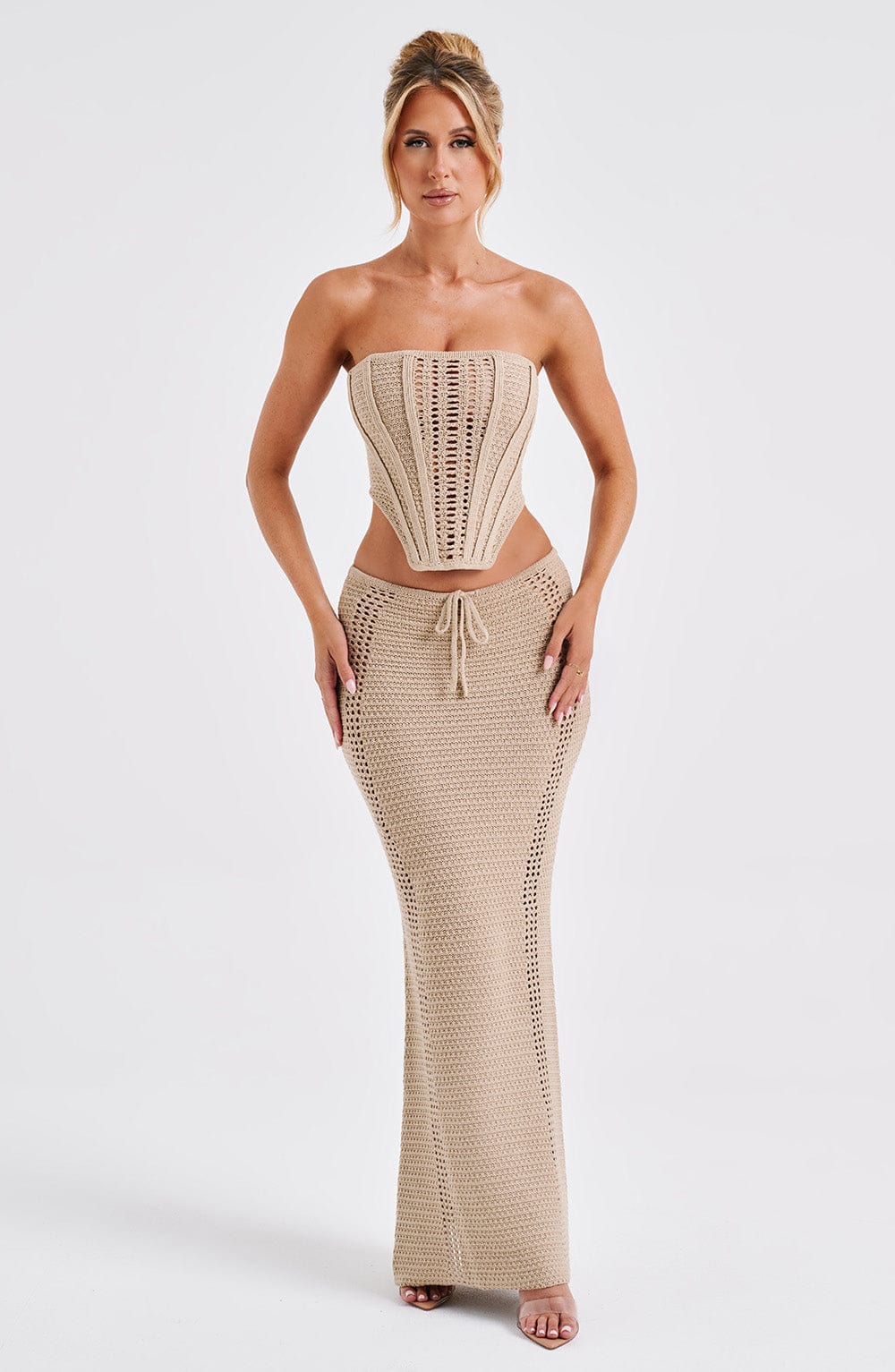 Chayana Maxi Skirt in Beige