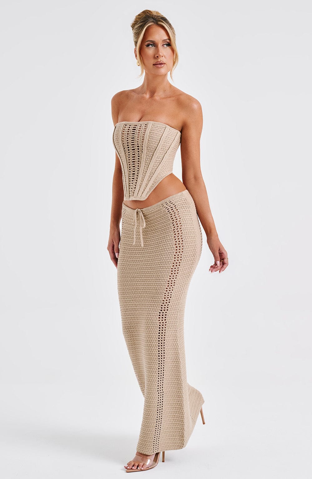 Chayana Maxi Skirt in Beige