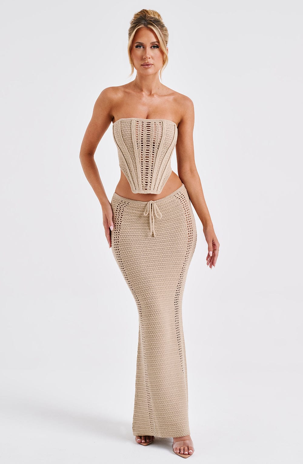 Chayana Maxi Skirt in Beige
