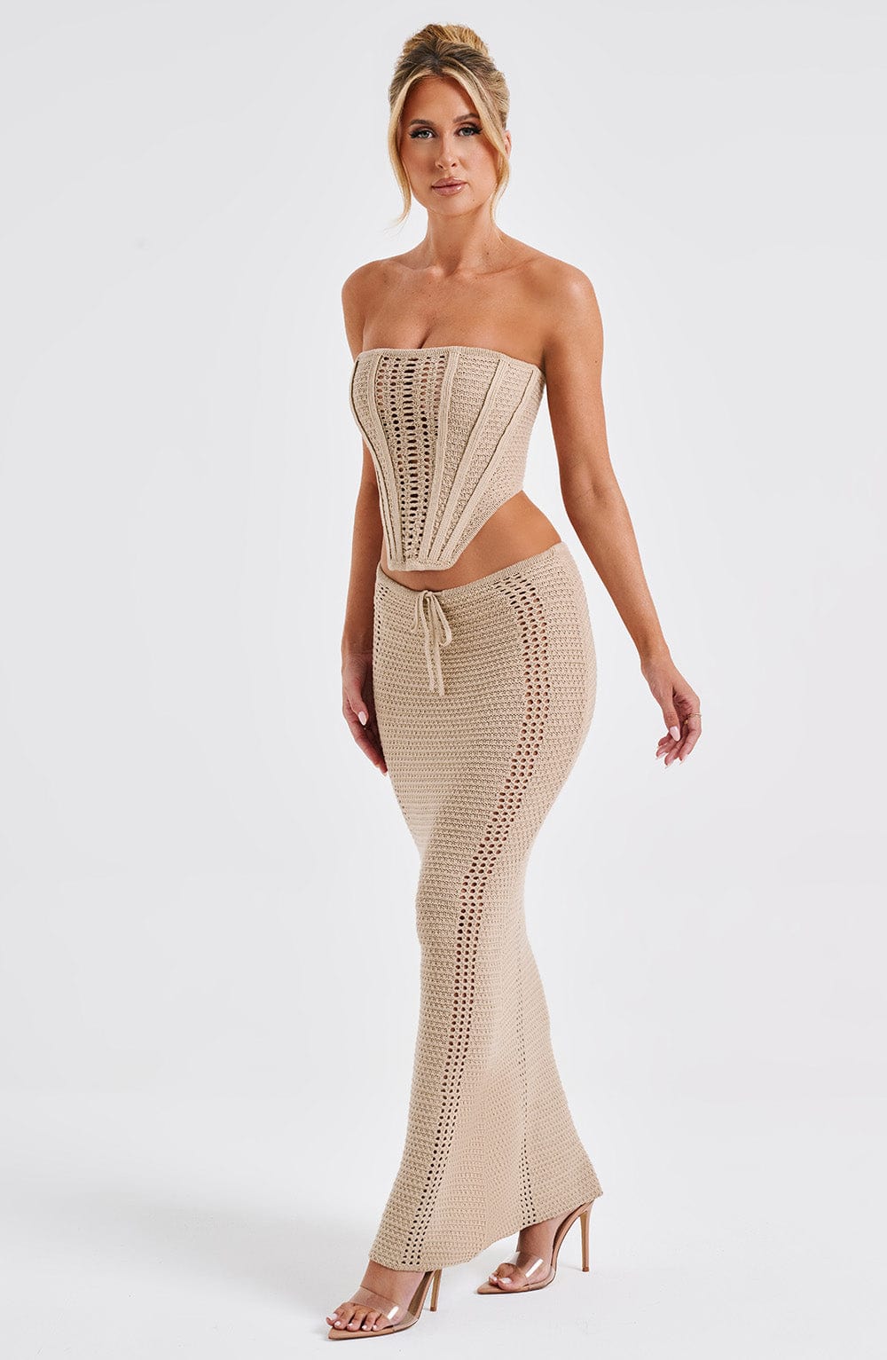 Chayana Maxi Skirt in Beige