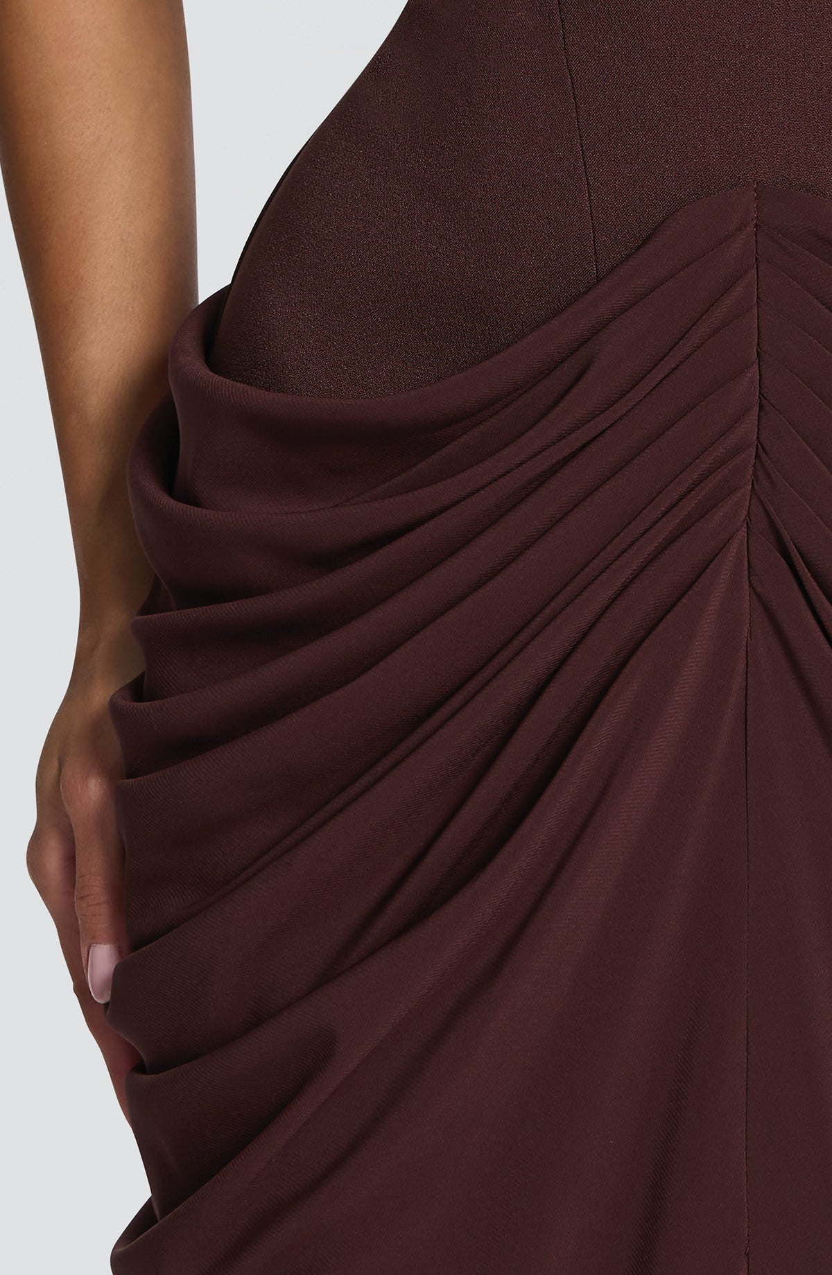 Chiarra Maxi Dress in Plum Brown