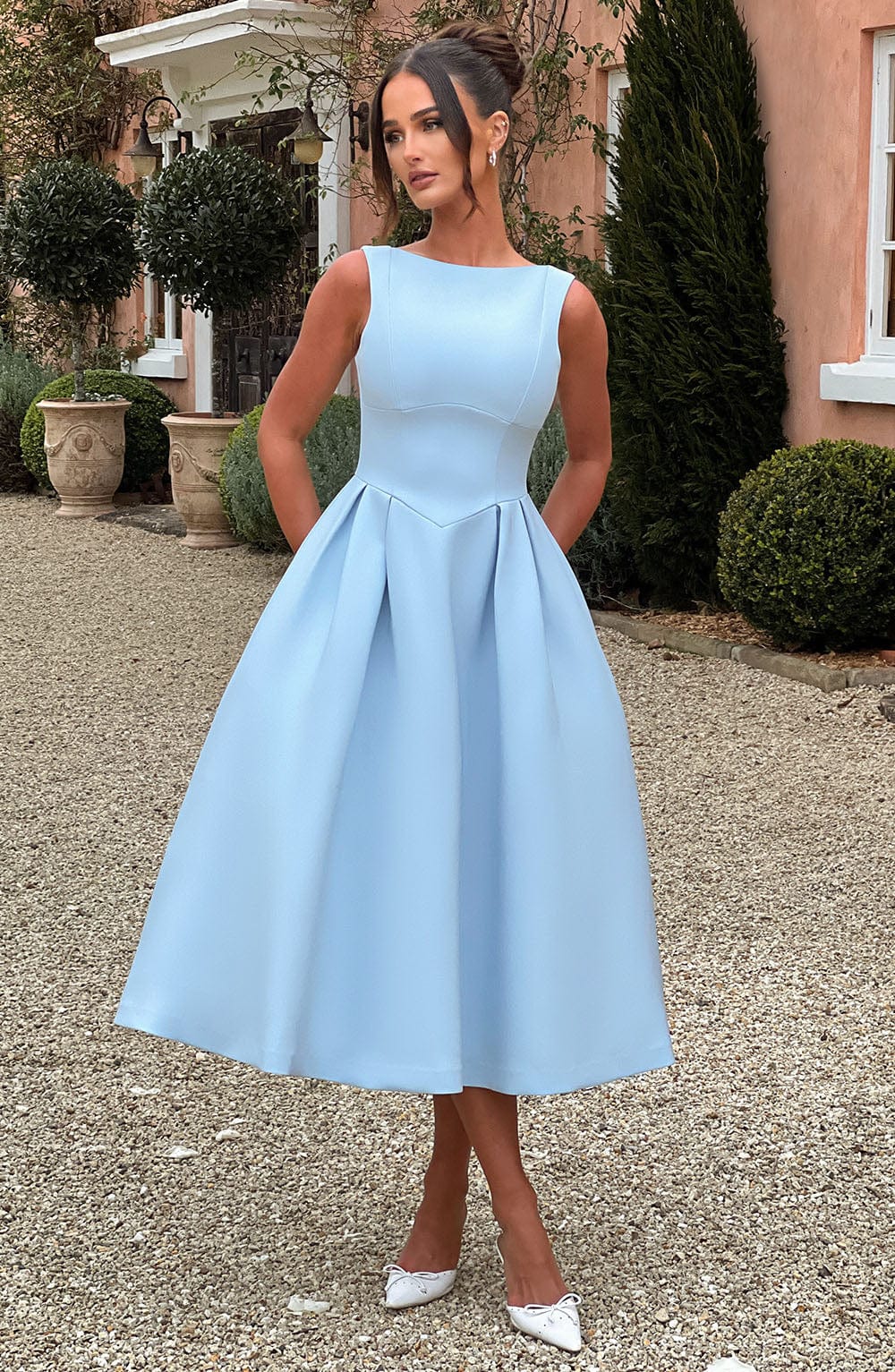 Clarabelle Midi Dress in Blue
