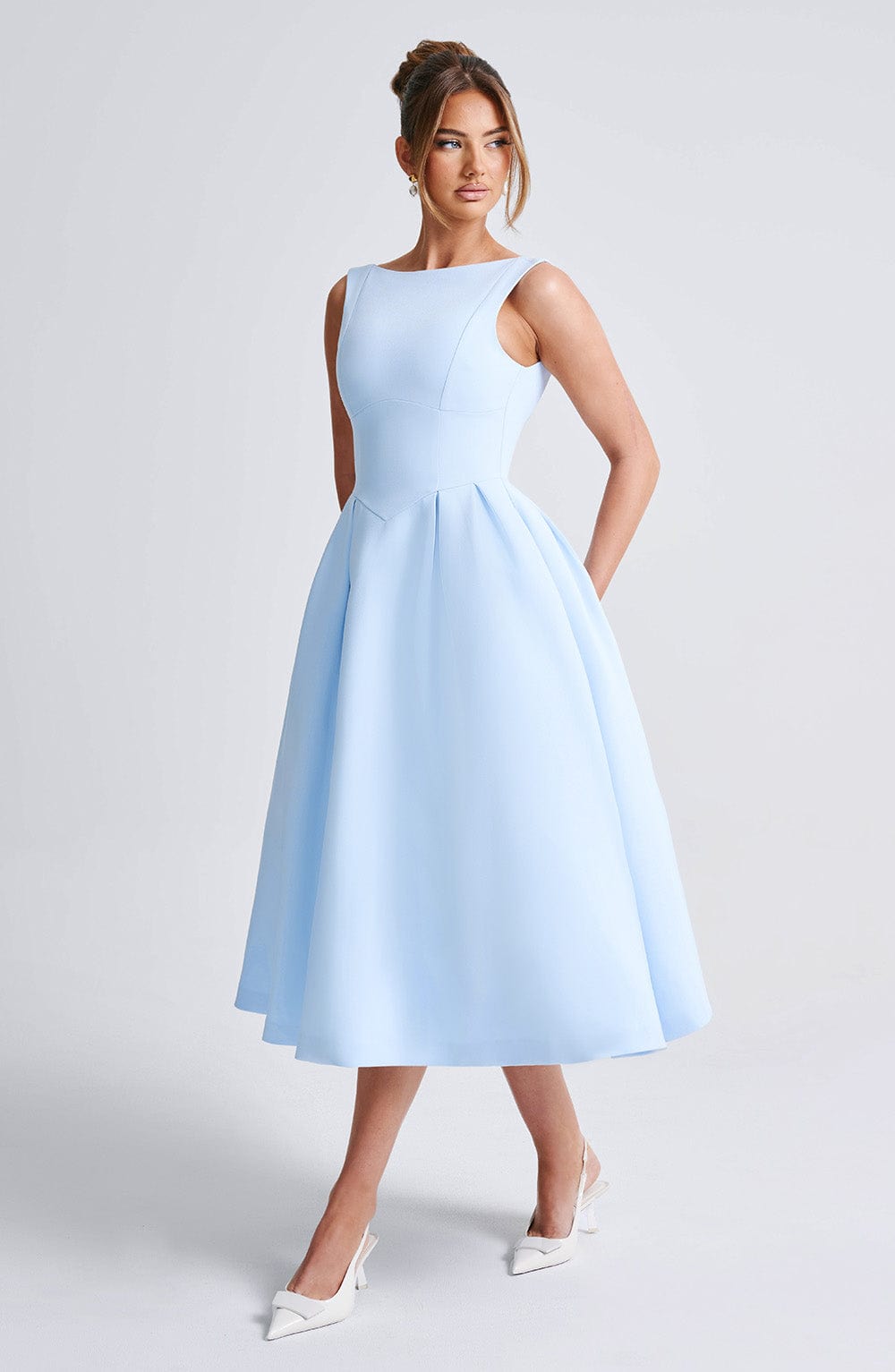 Clarabelle Midi Dress in Blue
