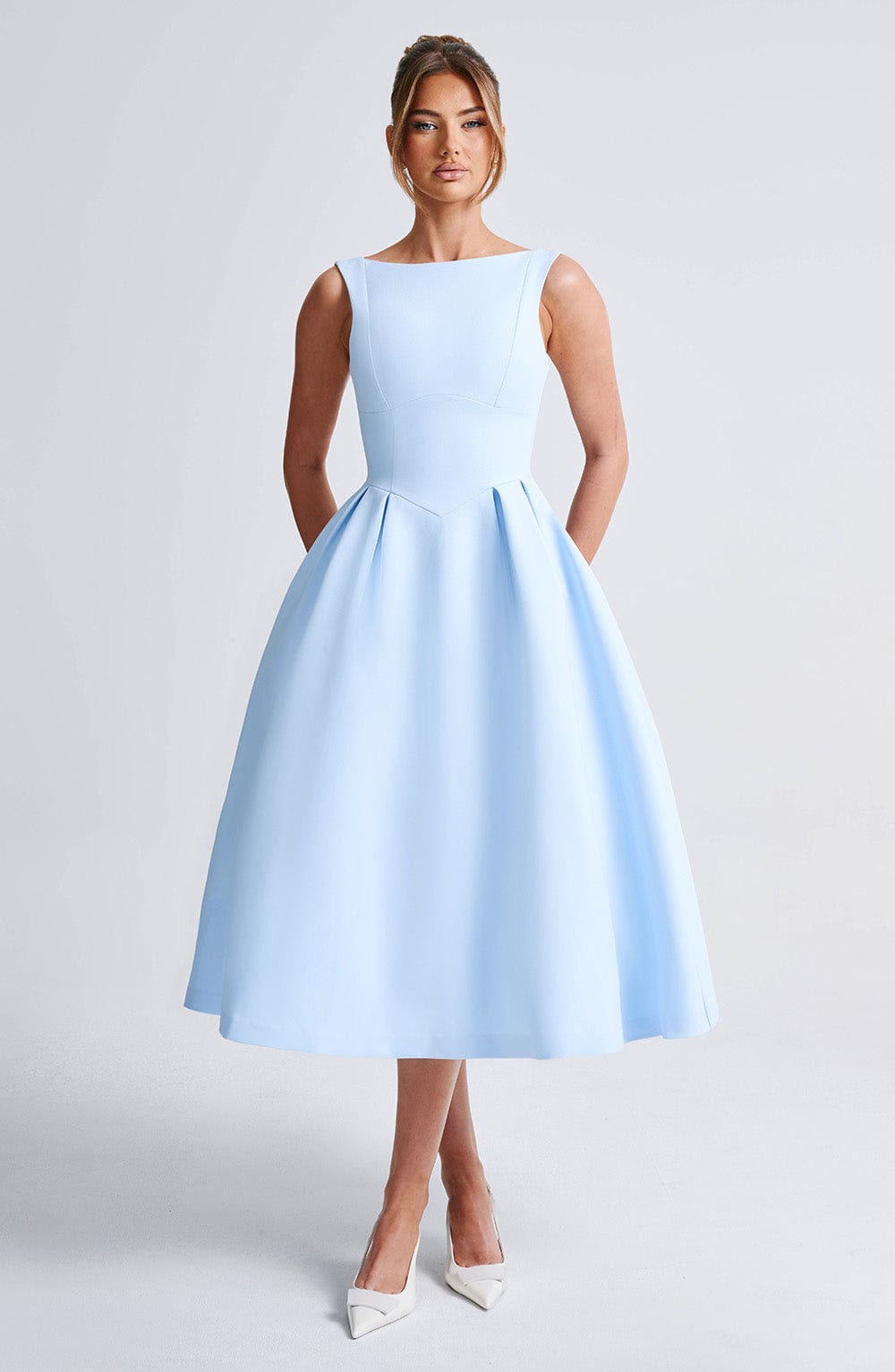 Clarabelle Midi Dress in Blue